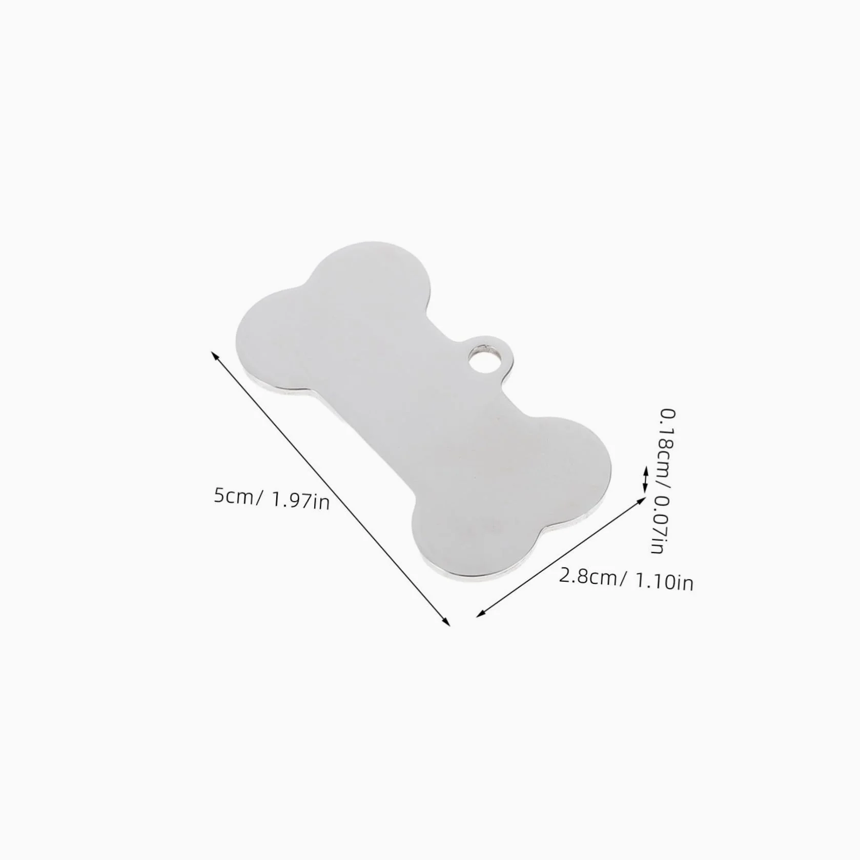 25pezzi Targhette Identificative Per Animali in Acciaio Inossidabile Forma Di Osso Incisibili Resistenti Per Cani e Gatti Marcatori Per Nomi