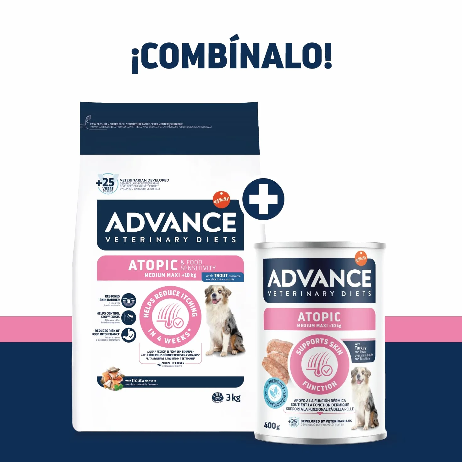 Advance Diets Cibo Umido per Cani - Atopic - 6 scatolette da 400g