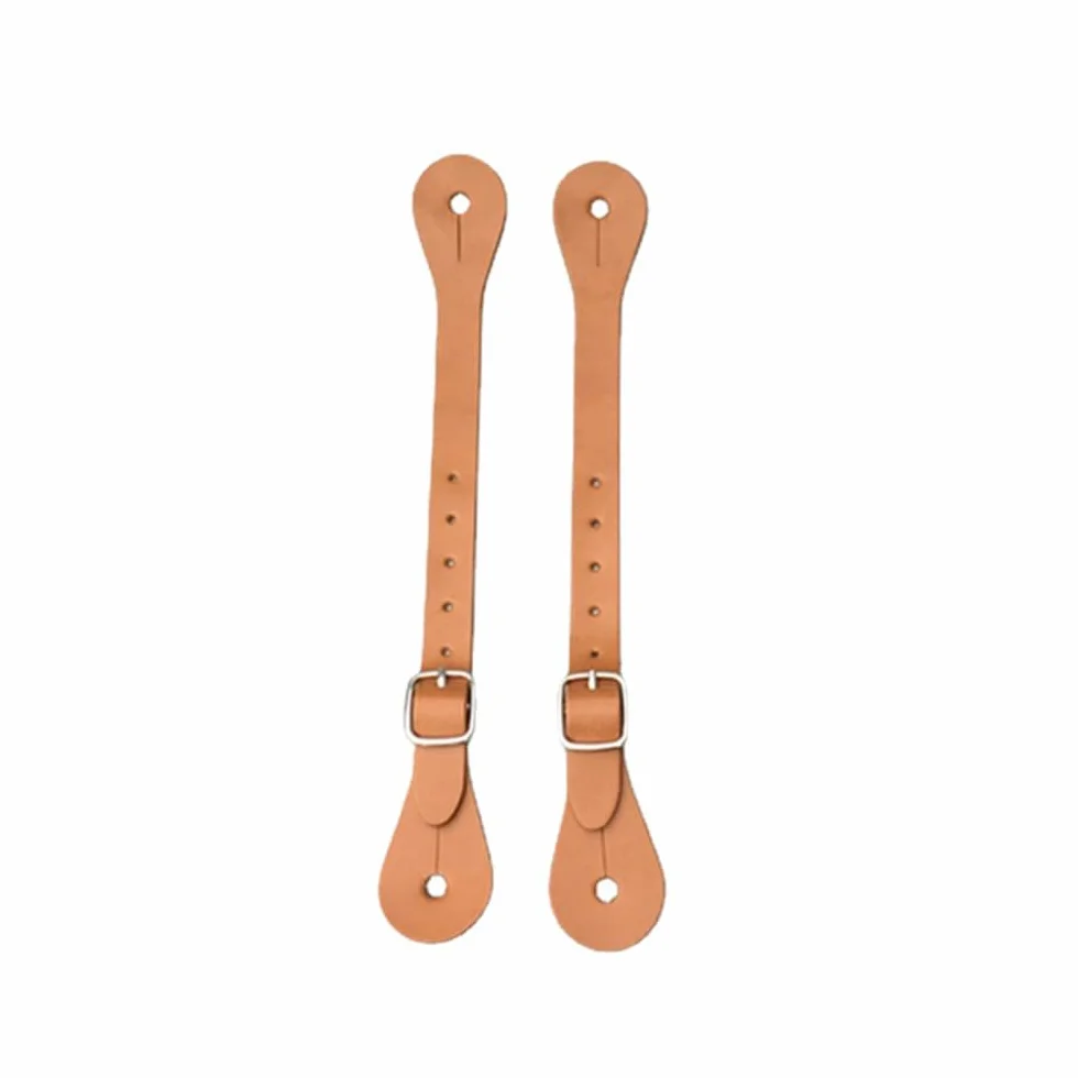 MiOYOOW 2 cinghie per spore in pelle, stivali regolabili con 6 fori per uomini e donne cavaliere cowboy cowgirl