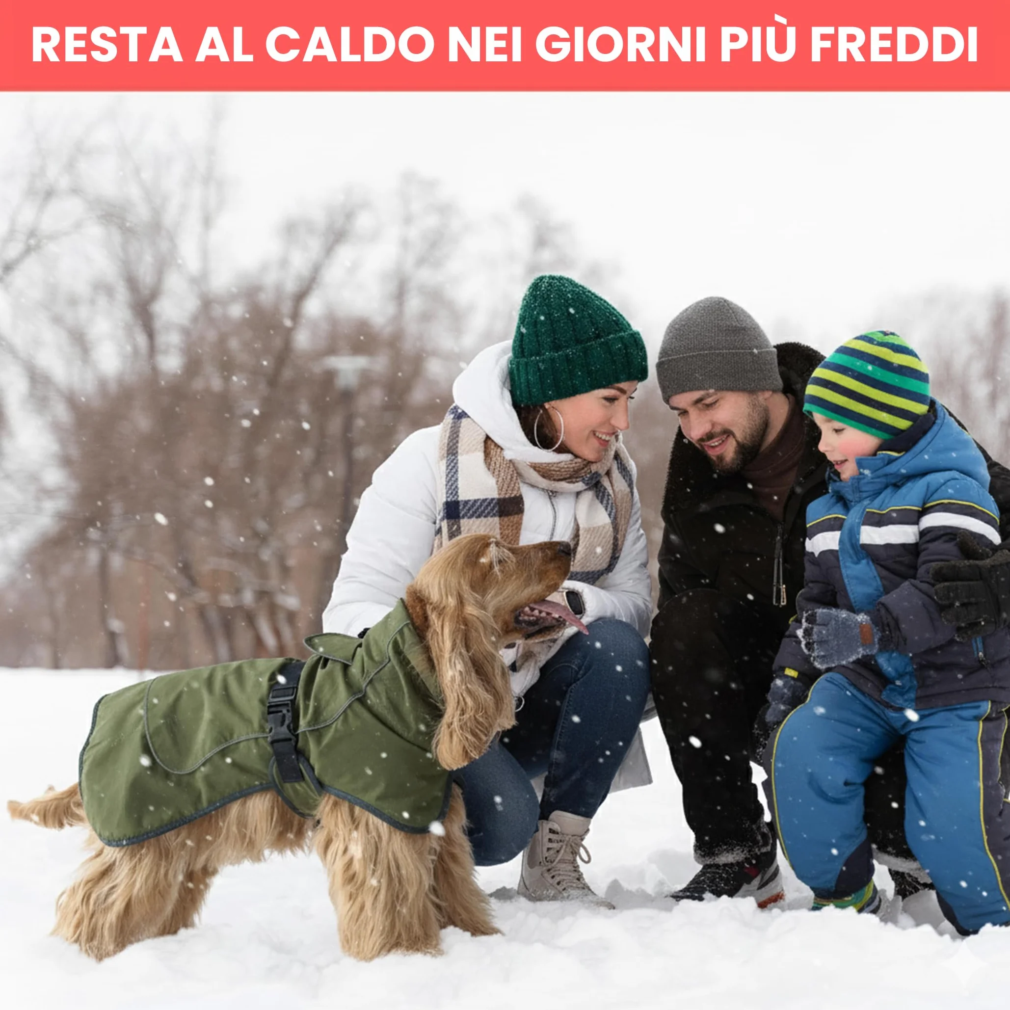 DOGOPAL Cappotto Cane Impermeabile - Giacca Antivento Riflettente con Fodera Calda, Cappottino Traspirante per Freddo Inverno, Adatto a Taglia Piccola, Media e Grande (40)