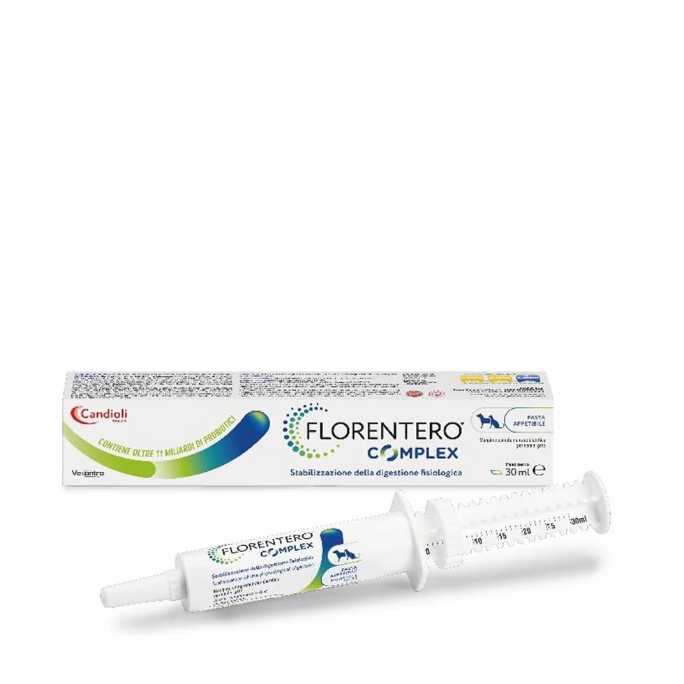 Florentero Complex pasta 30 ml, mangime complementare per cani e gatti per la stabilizzazione della digestione fisiologica