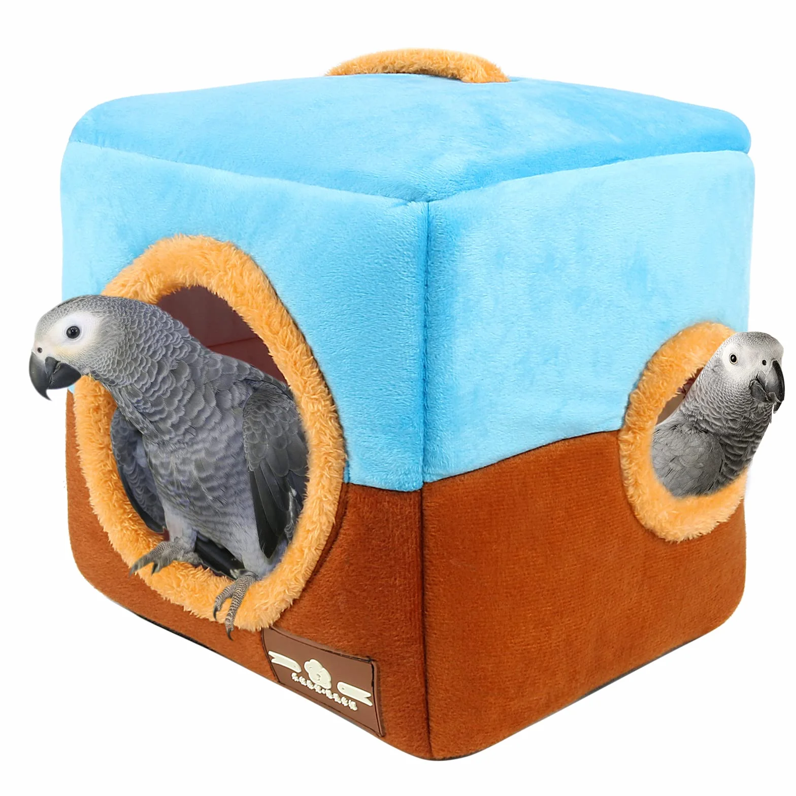 Casetta per pappagalli di grandi dimensioni, per l'inverno, calda, da appendere, per uccelli, gabbia, grotta, letto per uccelli grandi, pappagalli amazzonici, cacatua grigi africani