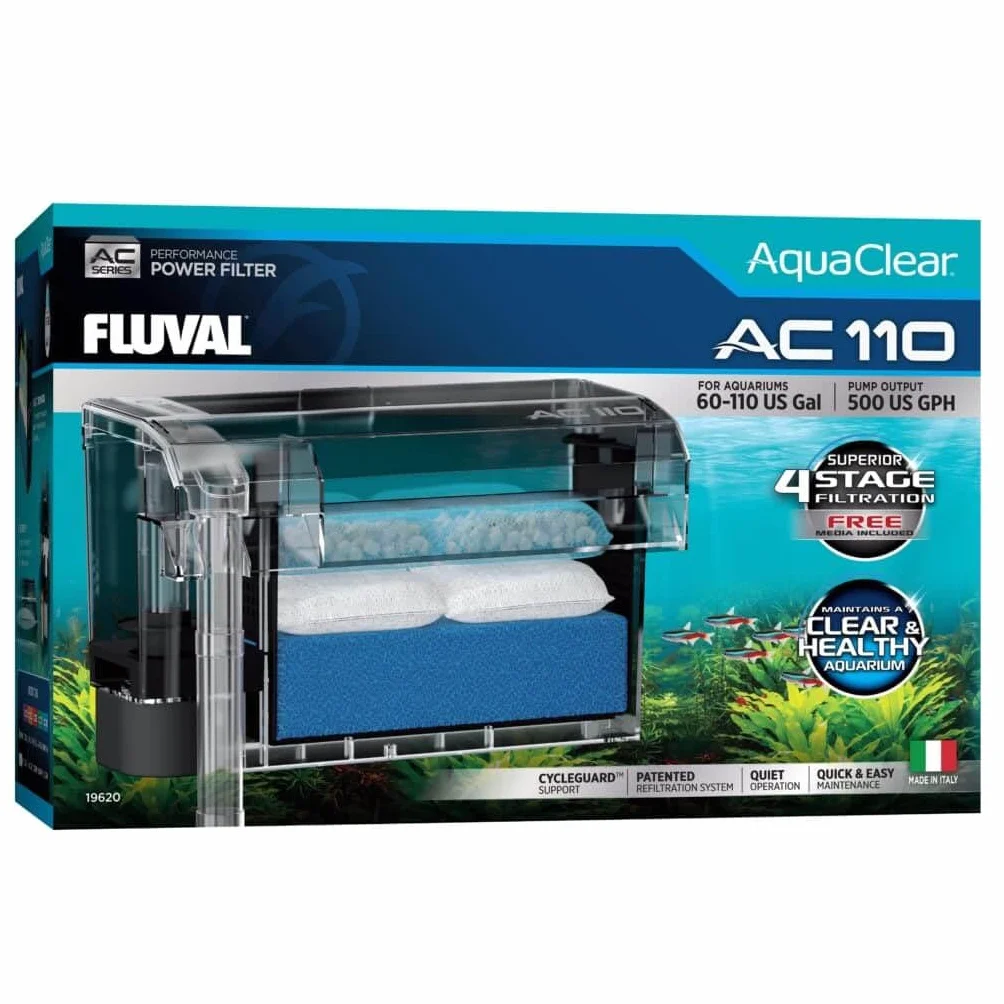 Fluval AquaClear AC110 Filtro Zaino Acquario 1890 lph