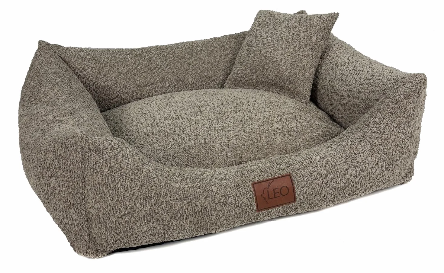 Divano Boucle cuccia per cani cuscino per cani divano per cani. Rivestimento sfoderabile e lavabile. (Antilope, M 80x60)