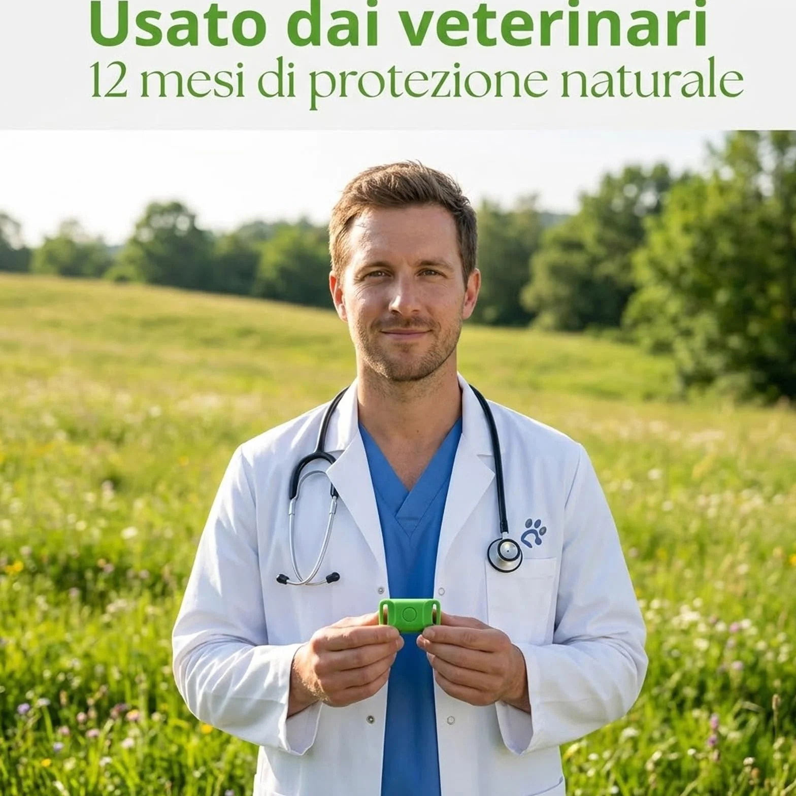 Aquality Pets Collare Antiparassitario Naturale, Ciondolo Repellente Per Pulci E Zecche Per Cani, Ingredienti 100% Naturali, Protegge Da Pulci E Zecche