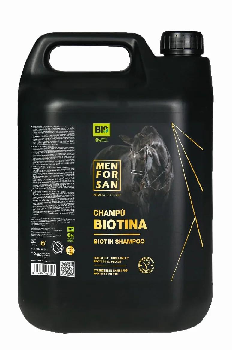 MENFORSAN Shampoo alla biotina per cavalli, 5L | BIO - Vegan friendly - 100% naturale | PREMIUM HORSE CARE