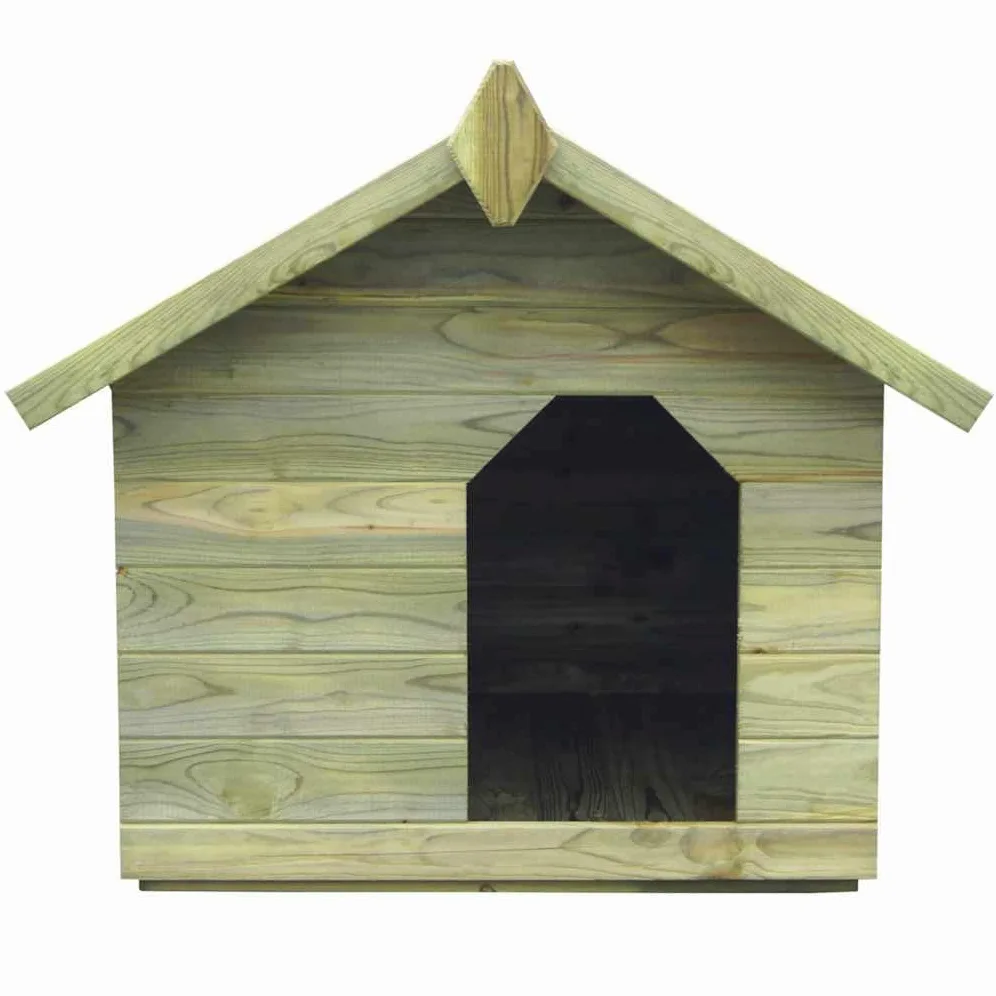 Cuccia per cani in legno di pino impregnato con tetto in carta catrame, apribile per la pulizia e la ventilazione, resistente alle intemperie e alla muffa, facile da montare