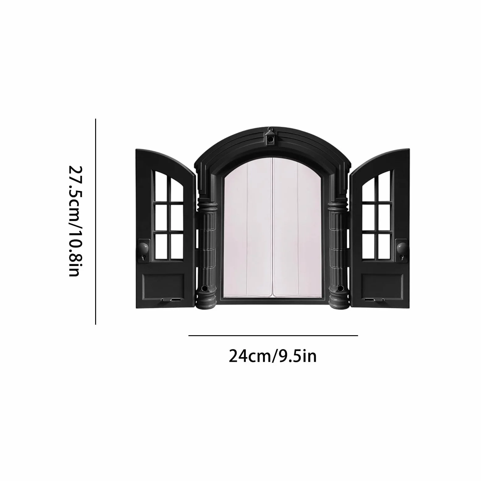 Porta per Gatti Accesso antifuga per cuccioli e | Doppi pannelli 24x27,5x7,2cm Stile francese per interni per Camera da , Garage, Parete Interna, Porta Esterna, Terrazzo,
