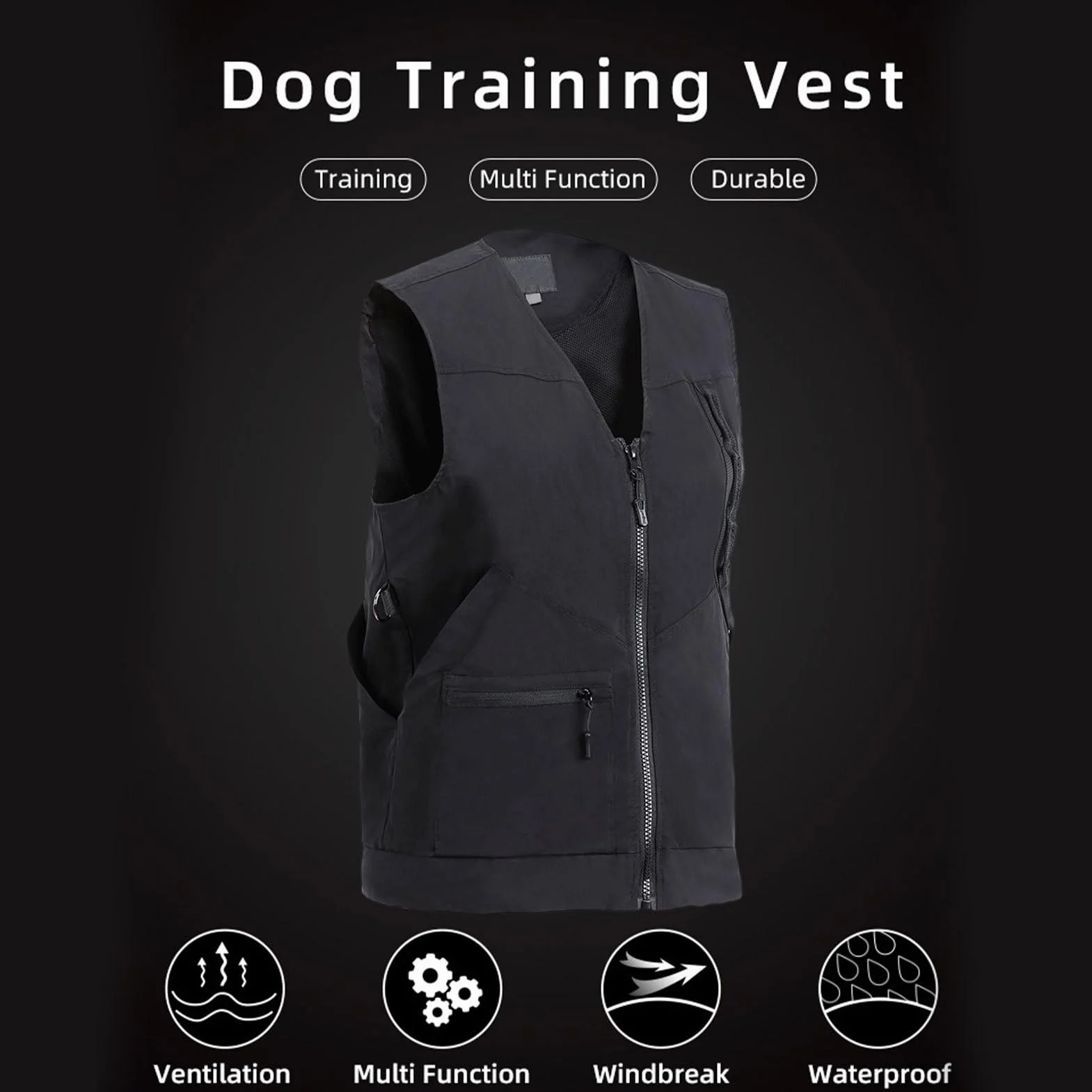 Abbigliamento Addestramento Cani - Impermeabile Gilet Protettivo Per Addestratori Cani Con Tasche Multiple - Giacca Per Addestramento Di Animali Domestici Per Uomo/donna