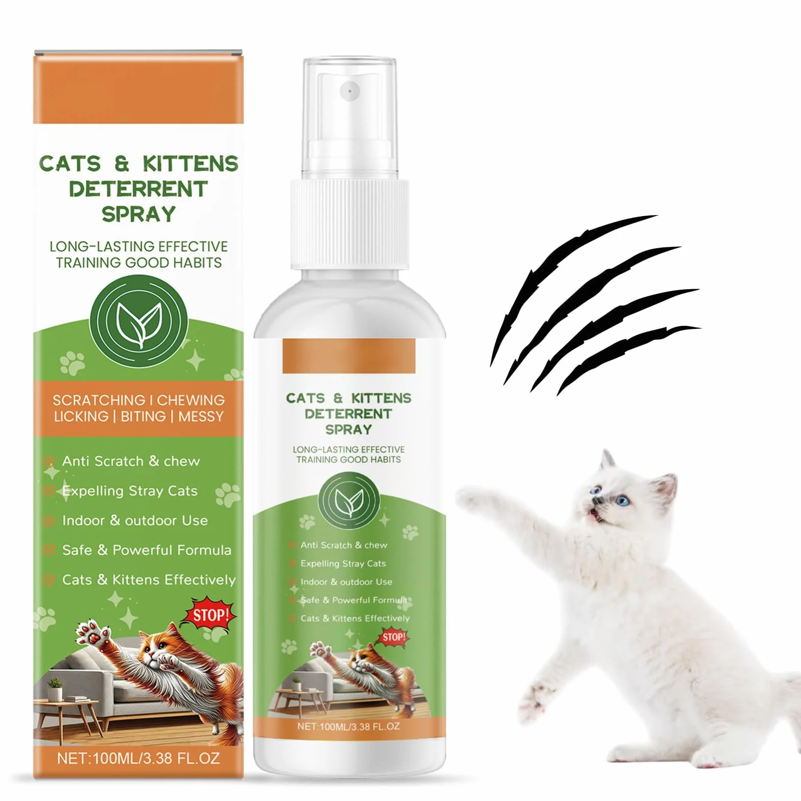 Spray Repellente per Gatti Anti Graffio 100ml