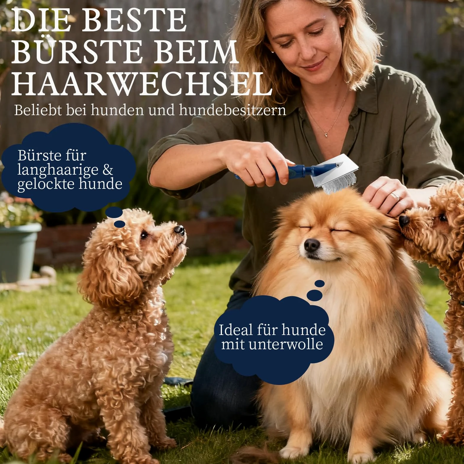 Slicker - Spazzola per cani con punte a sfera protettive, massaggia la pelle degli animali domestici, spazzola professionale Groomer per cani e gatti, Labrador
