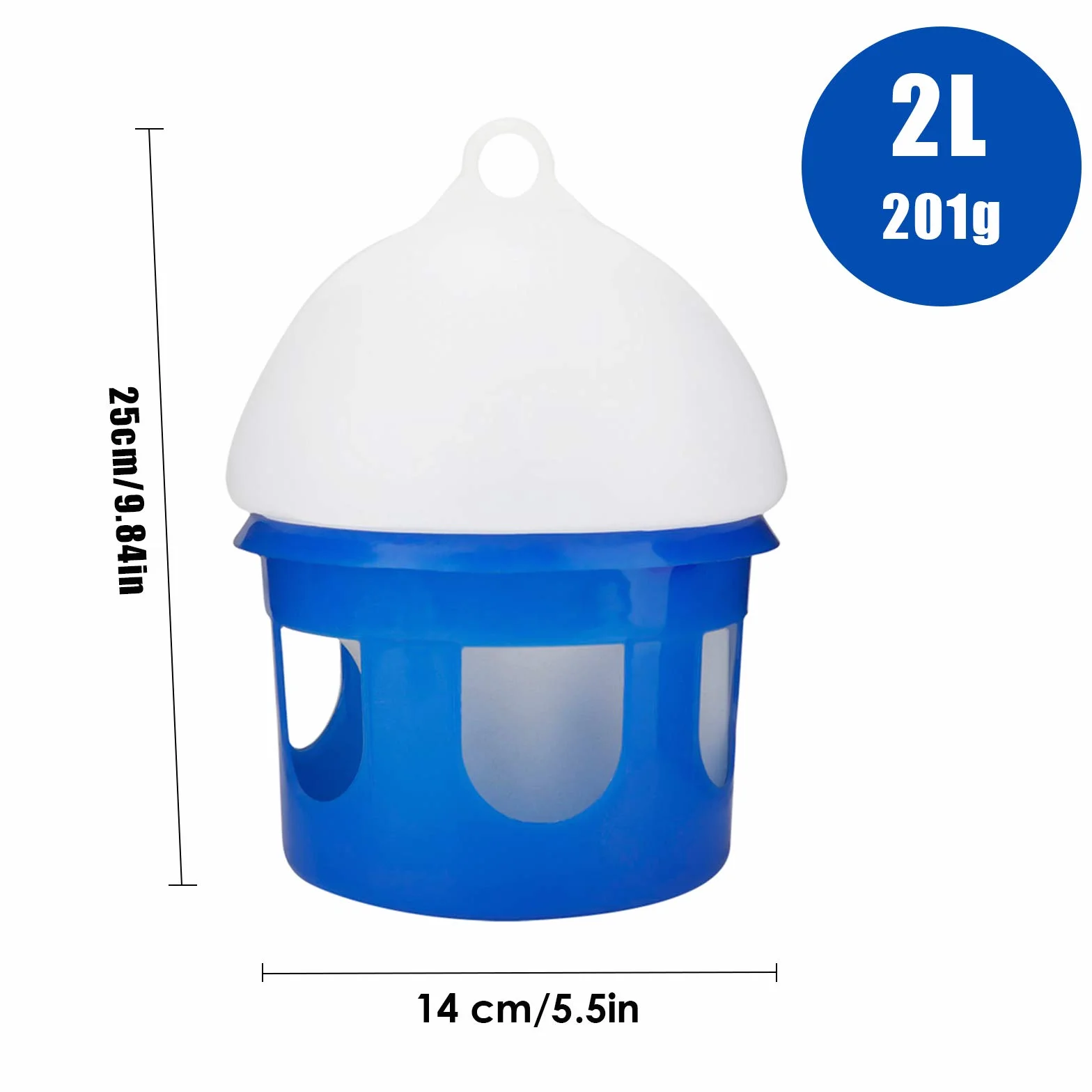 Yolispa Distributore di Acqua Mangiatoia per Piccioni Uccelli Abbeveratoio Automatico Grande capacità (2L)