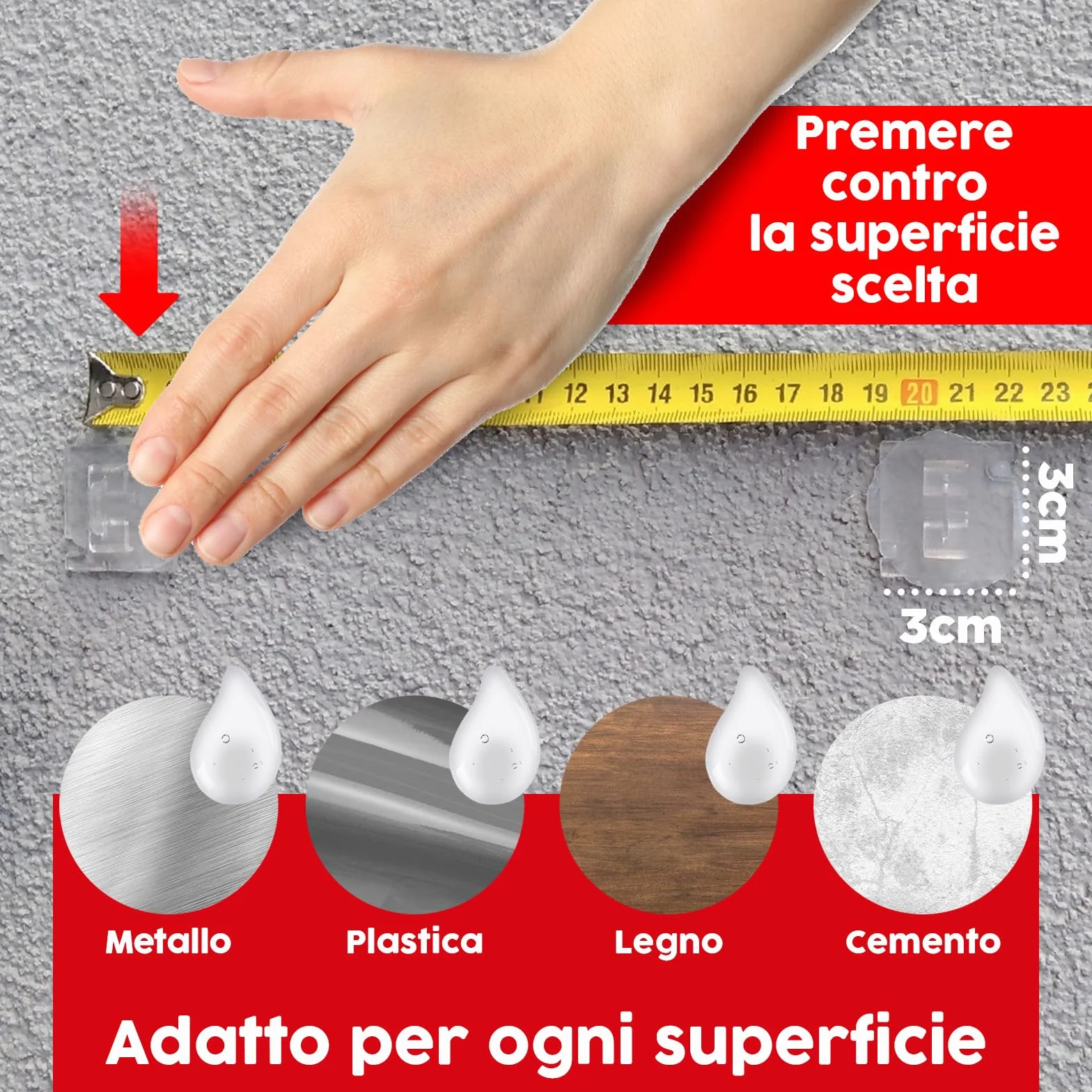 50 pezzi di ganci adesivi con 30ml di colla per montaggio, extra resistenti, per rete per gatti sul balcone – senza forare, trasparenti, resistenti agli agenti atmosferici, montaggio facile e veloce