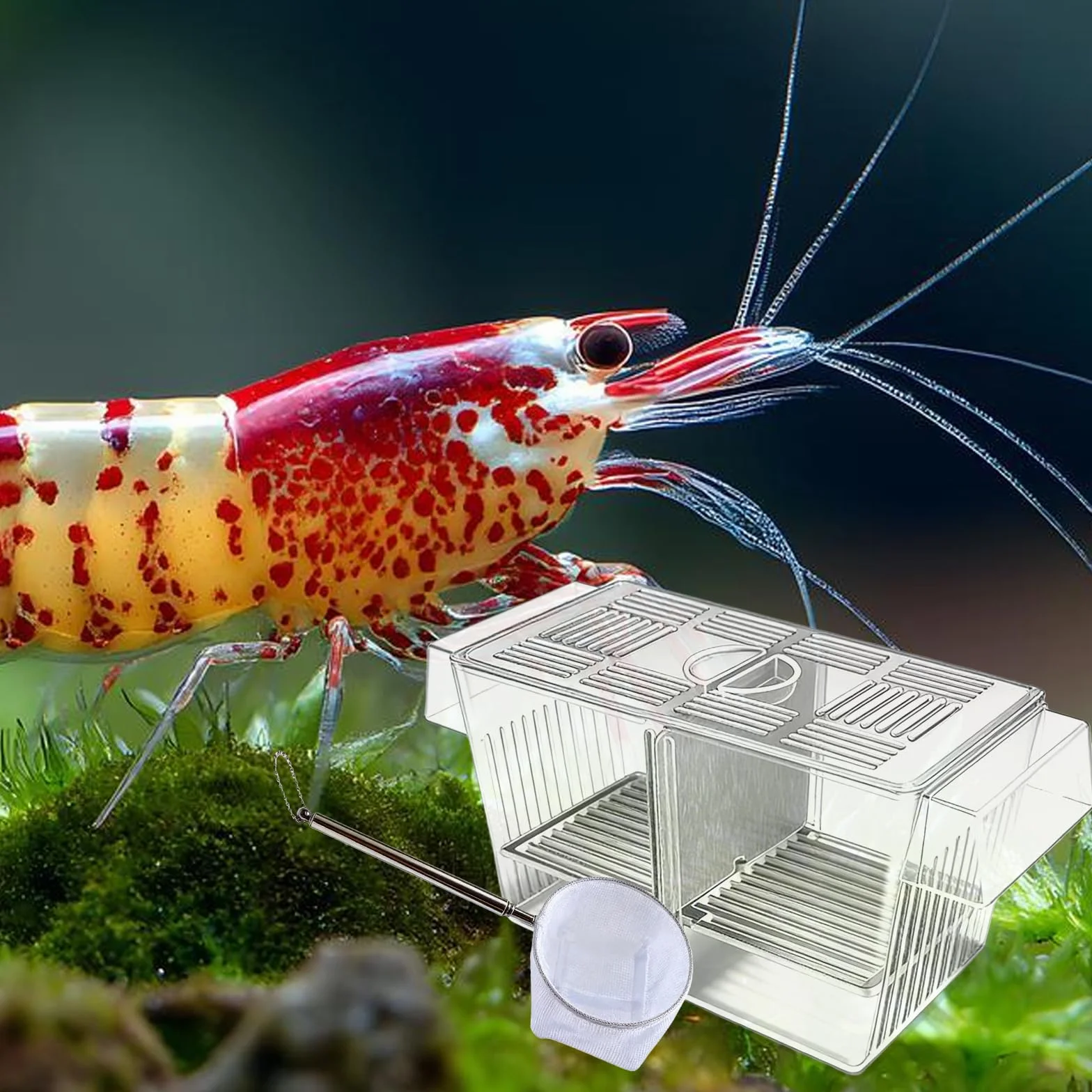 23 cm, bacino di allevamento per acquario, contenitore acrilico trasparente, per acquario, sistema di separazione rimovibile, pratica rete di raccolta, cassetta per la cura dei pesci