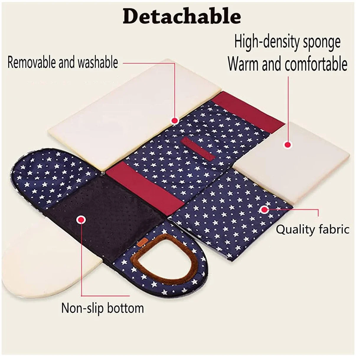 Cuccia per Cani Extra Large, Lussuosa Cuccia per Cani di Taglia Grande, XL Cuccia per Cani Grande Letto per Cane Rifugio per Gatti per Cani di Taglia Grande e Media, Interno Esterno (XL(75