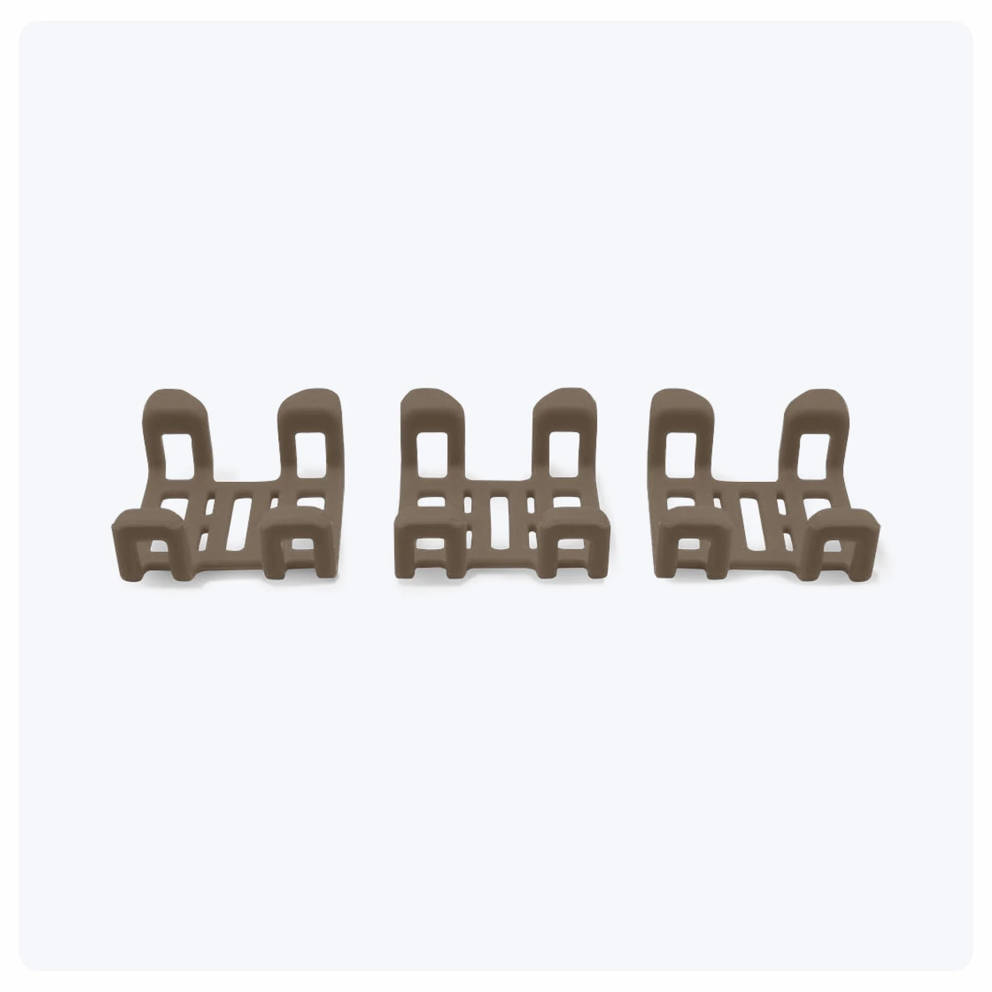 Tractive - Clip di Gomma (x3) per localizzatore GPS Dog (Formato Standard, Marrone)