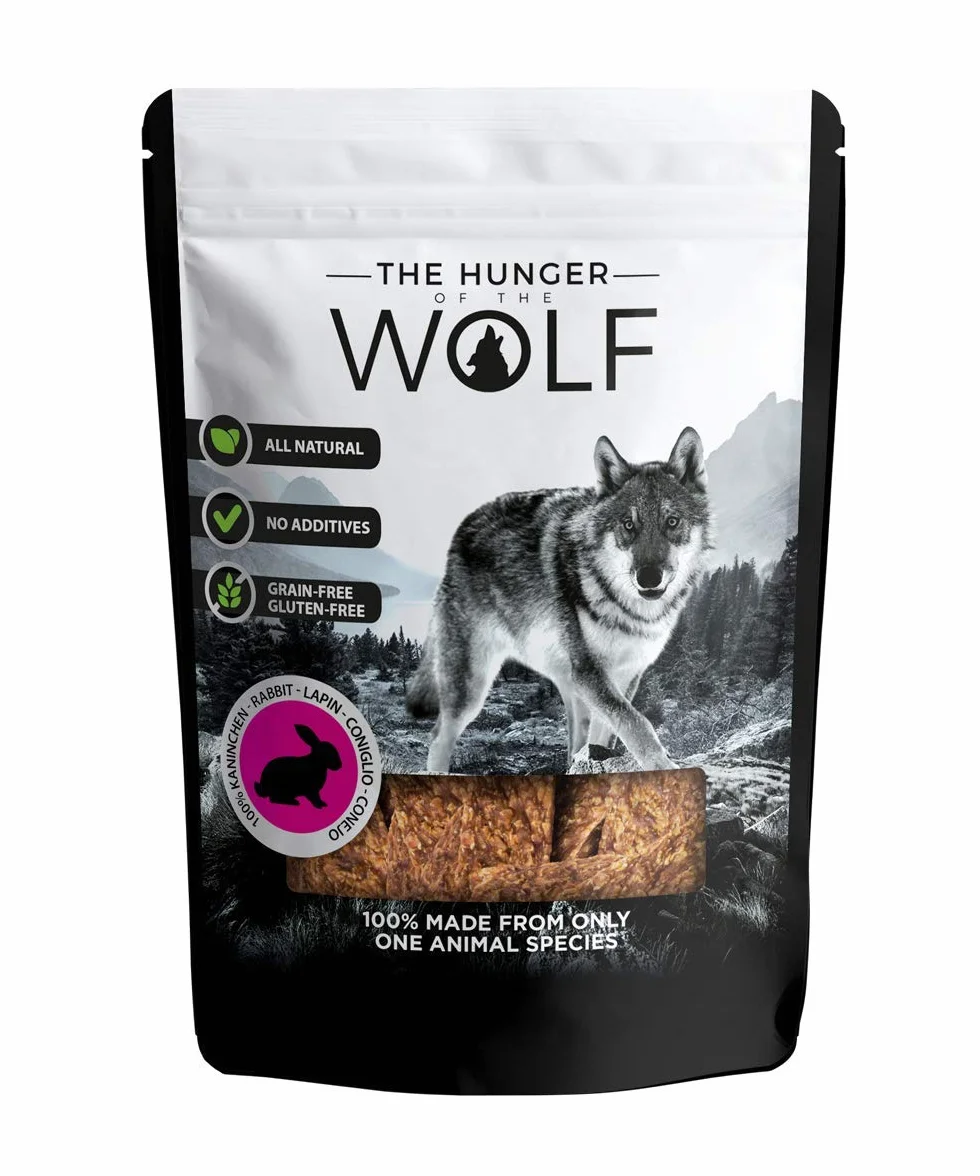 The Hunger of the Wolf Spuntino per cani, 100% carne di coniglio - 0.2 kg