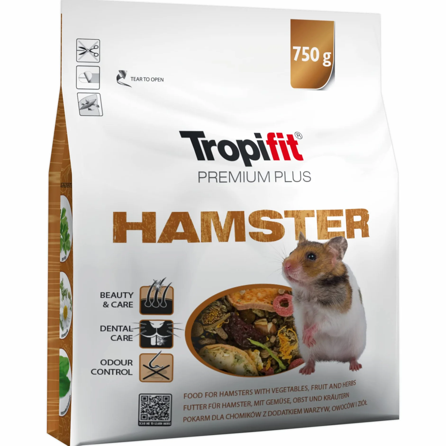 HAMSTER PREMIUM PLUS 750g - Mangime per criceti con verdura, frutta ed erbe