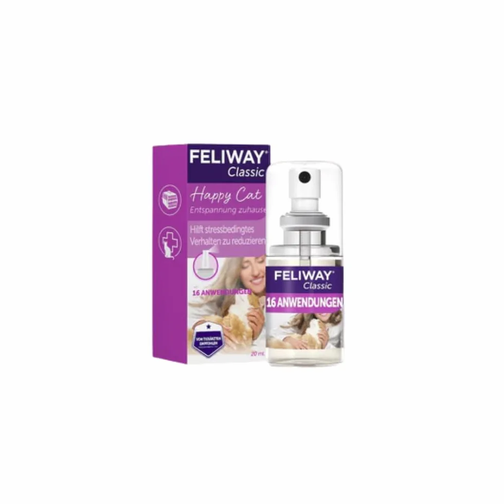 FELIWAY Classic Spray Calmante per Gatti, 60 ml – Rassicura i gatti a casa e in viaggio, riduce lo stress durante gli spostamenti. Raccomandato dai veterinari, Clinicamente testato.