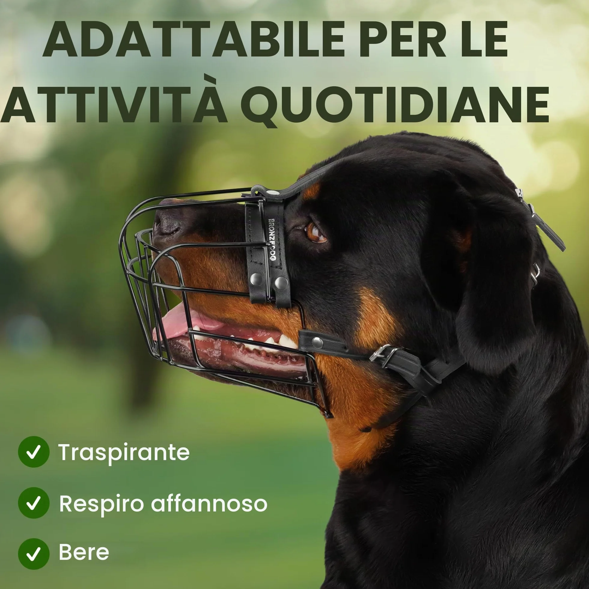 Rottweiler Dog Muzzle (nero)