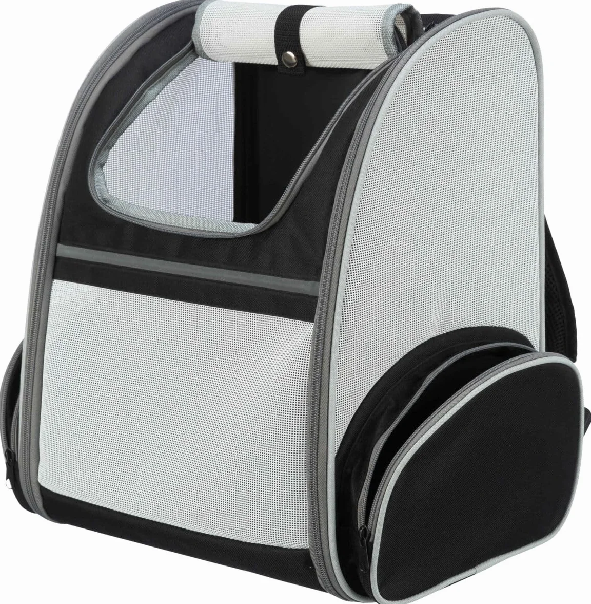 TRIXIE Zaino Chloe, 39 × 43 × 27 cm, grigio chiaro/nero