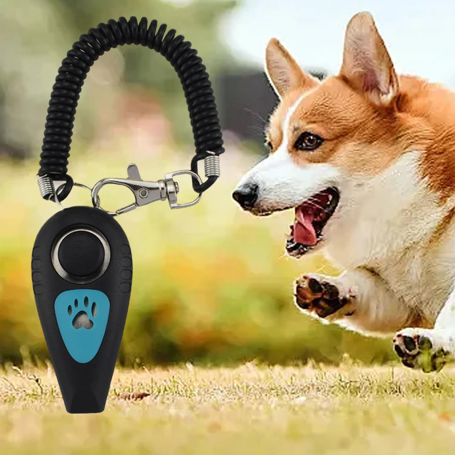 Clicker per cani – Clicker per addestramento animali domestici | cinturino da polso resistente | aiuto comportamentale con cinturino da polso | dispositivo di richiamo silenzioso | strumenti di
