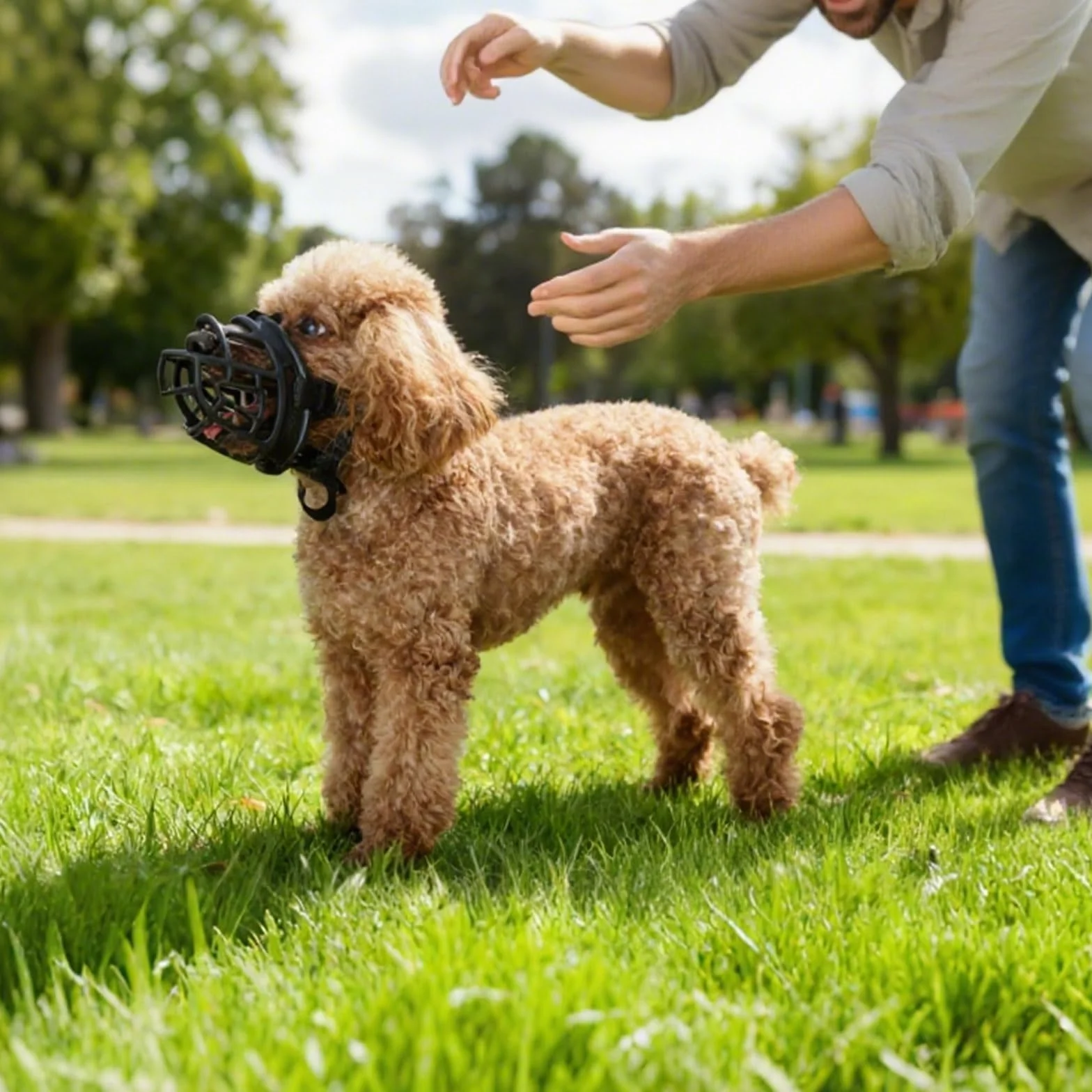 Museruola per Cani in TPE, Traspirante e Confortevole, Anti-Morso e Anti-Esche Tossiche, Adatta a Cani Piccoli, Medi e Grandi per Passeggiate, Addestramento e Visite Veterinarie(1#)