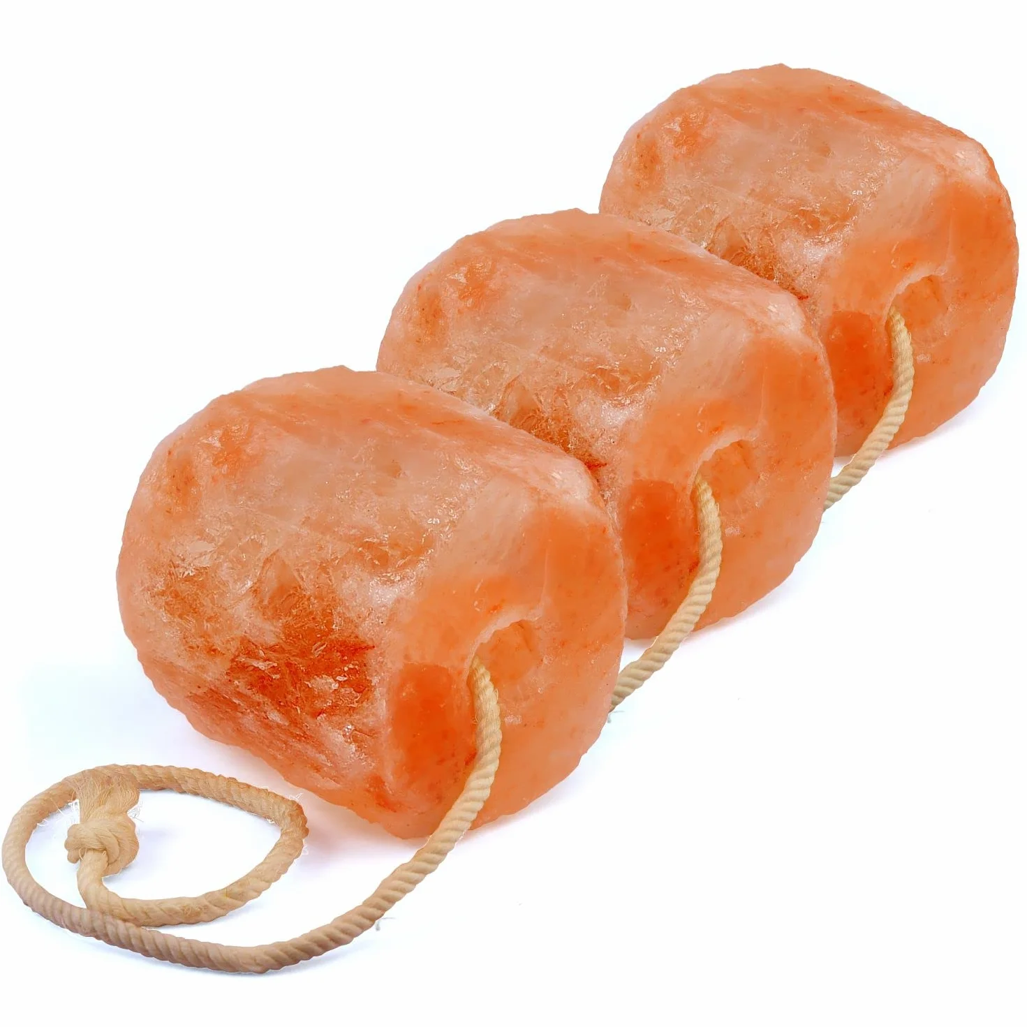 SalNatural 3 Pietre Di Sale Da 2 Kg Dall'Himalaya Della Salt Range Pakistan per Bovini, Caprini