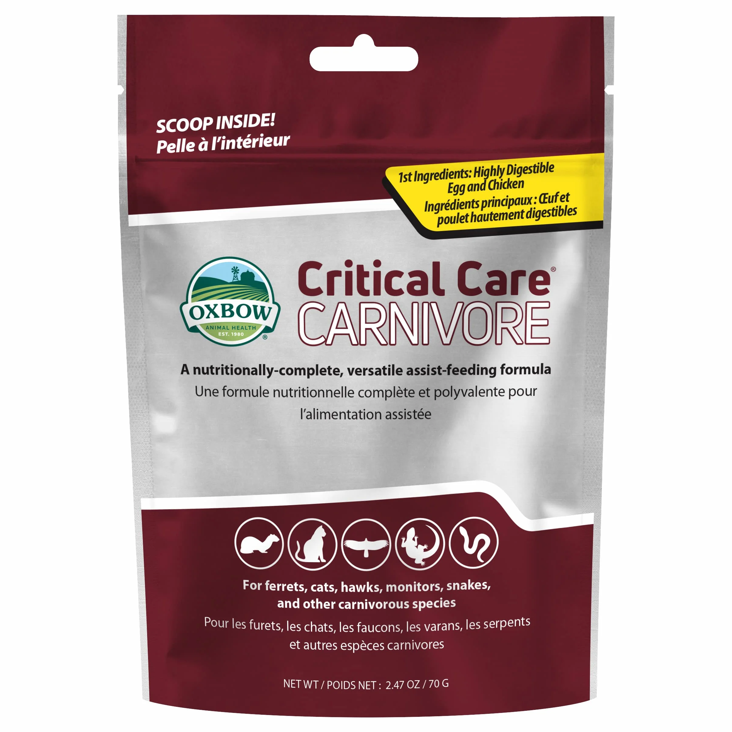 OXBOW Carnivore Care Pet Food Highly Digestible Powdered Formula Supplement 70g
