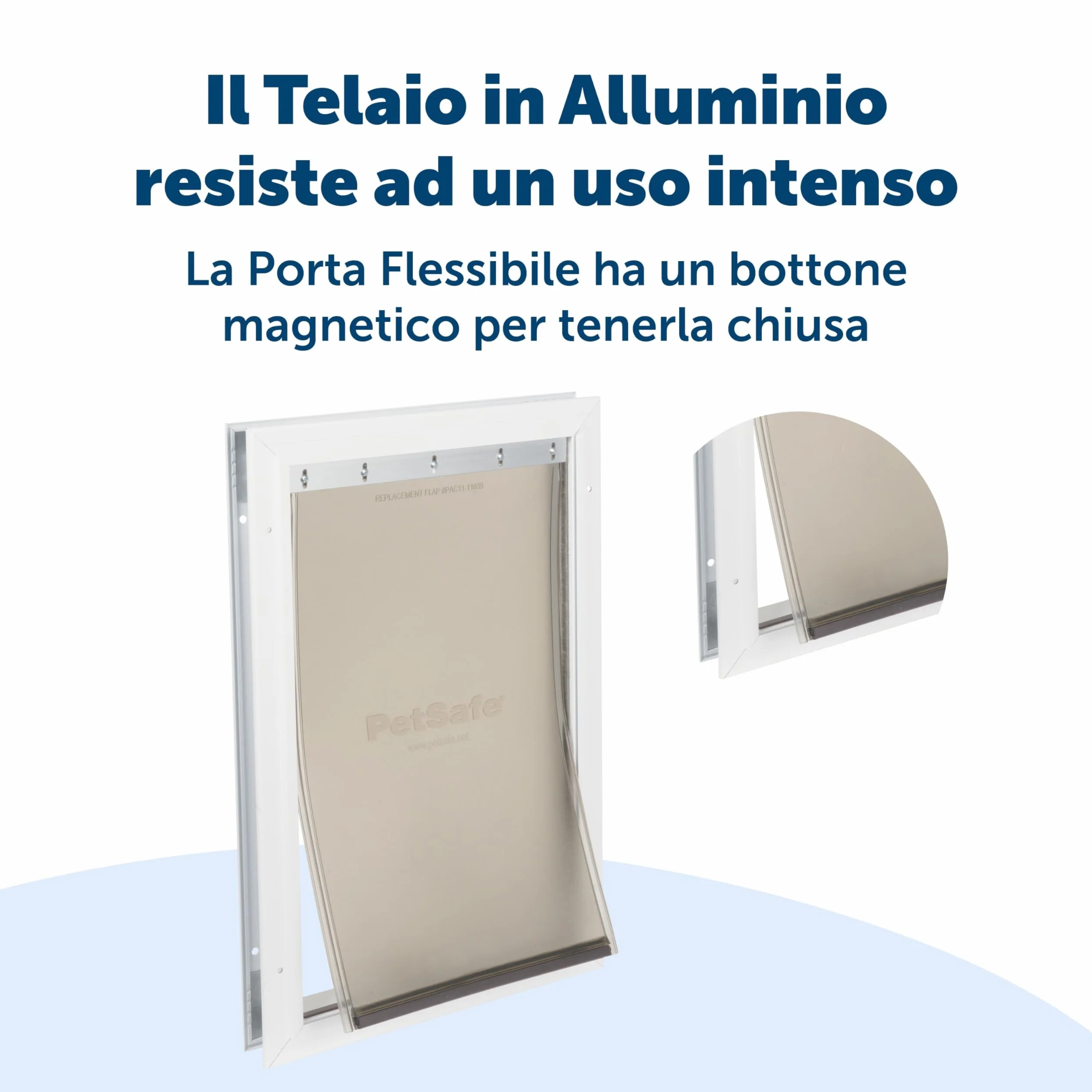 PetSafe Porta per Animali in Alluminio, Design Durevole, Facile da Installare, Guarnizione Resistente alle Intemperie, Per Più Animali, XL