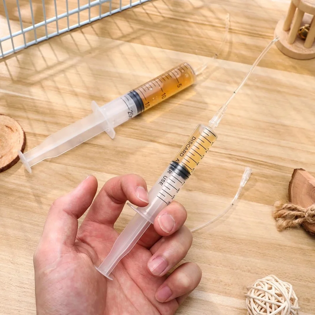 10 Pezzi Tubo Flessibile Alimentazione Uccelli Giovani, Strumento Imbecco Manuale per Pappagalli e Colombi, Accessorio Somministrazione Cibo Facile da Pulire, Siringa 10 ml