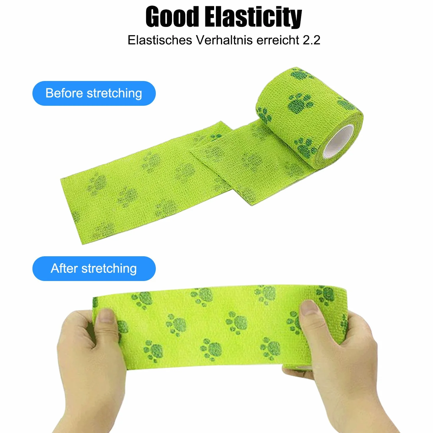 Benda Elastica Autoadesiva, 12 Pezzi Benda Elastica Coesiva, 5 x 4.5 cm Benda Autoadesiva, Colore Benda Elastica per Fasciatura Autoadesive Adatto per Dita Caviglie Ginocchia Braccia