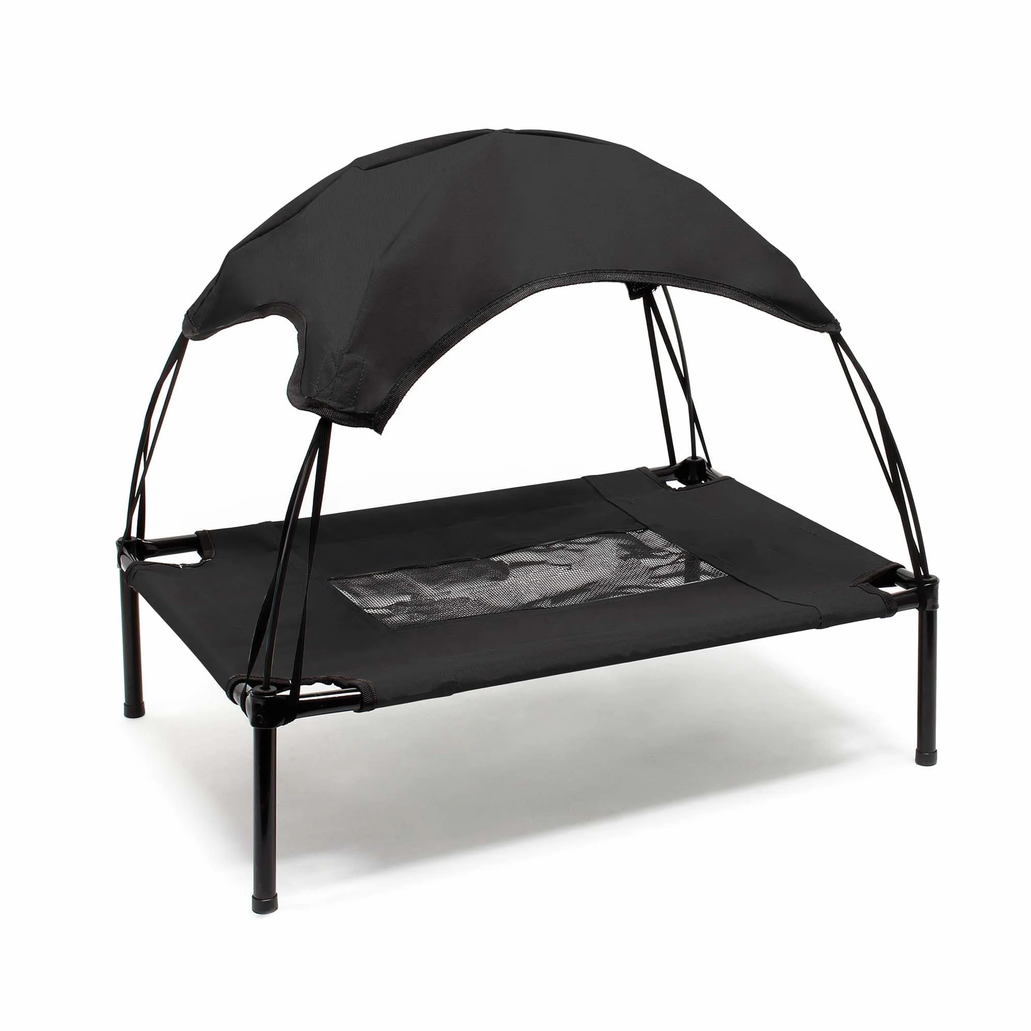 Wiltec Brandina per cani e gatti 76x60x16cm con tettoia nera