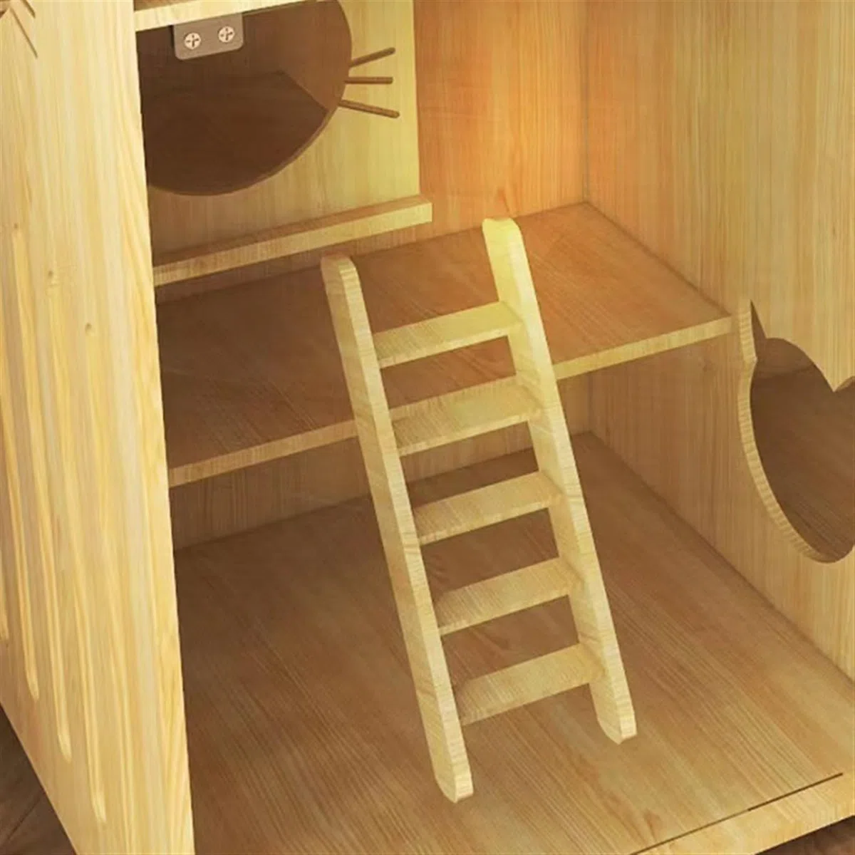 Casa del gatto Villa for gatti Gabbia for gatti in legno for uso domestico Letto a castello for gatti Nido for gatti Casa for gatti di lusso for interni a due piani Gabinetto for gatti multi-gatto Gab