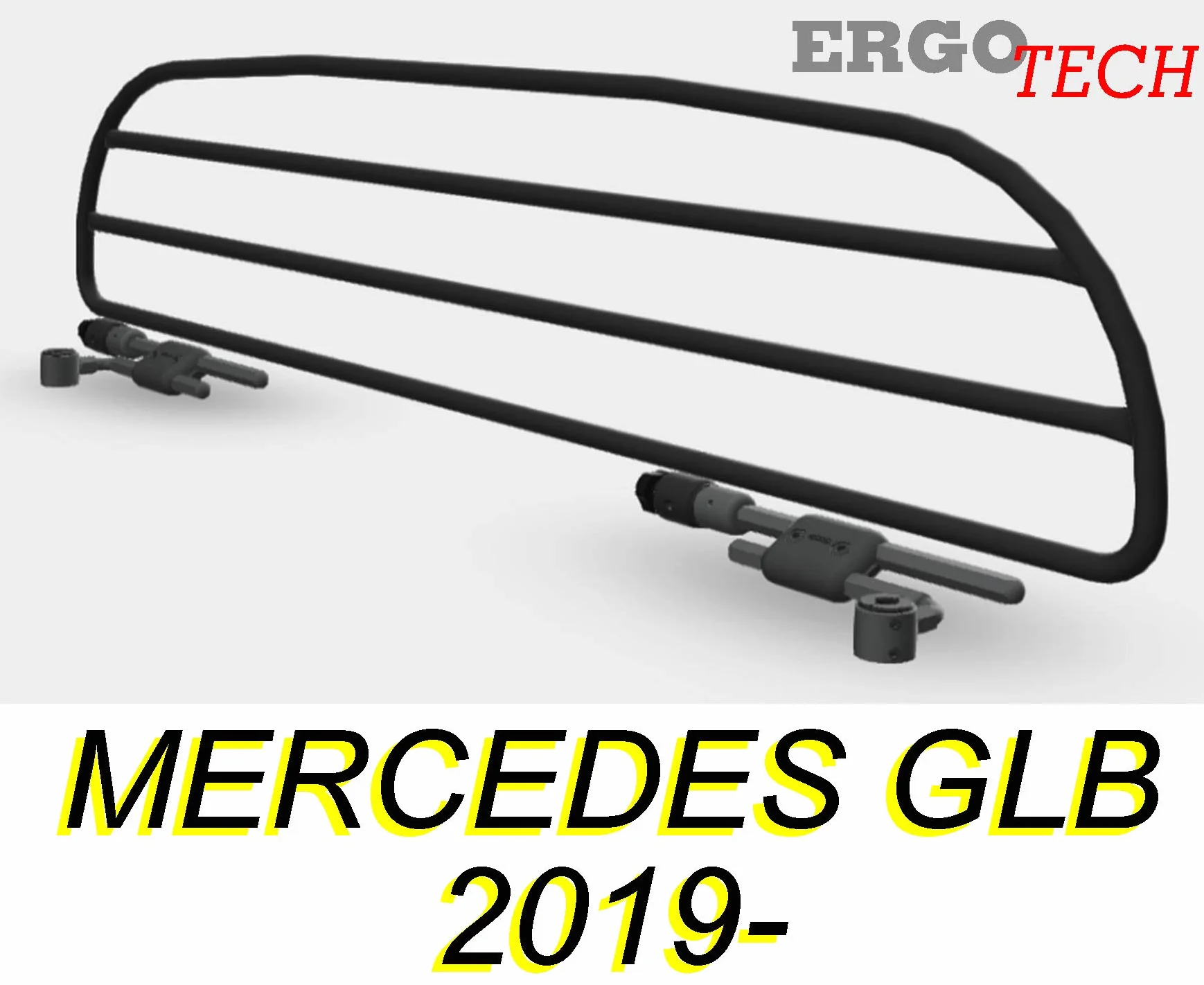ERGOTECH Divisorio Griglia Rete Divisoria per Mercedes GLB, RDA65HBG-S, per Trasporto Cani e Bagagli