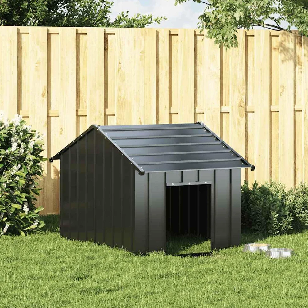 Gabbia per Cani, Box per Cani da Esterno, Box per Cani, Recinto per Cani, Gabbia Cani con Tetto 83x130x85cm Acciaio Zincato