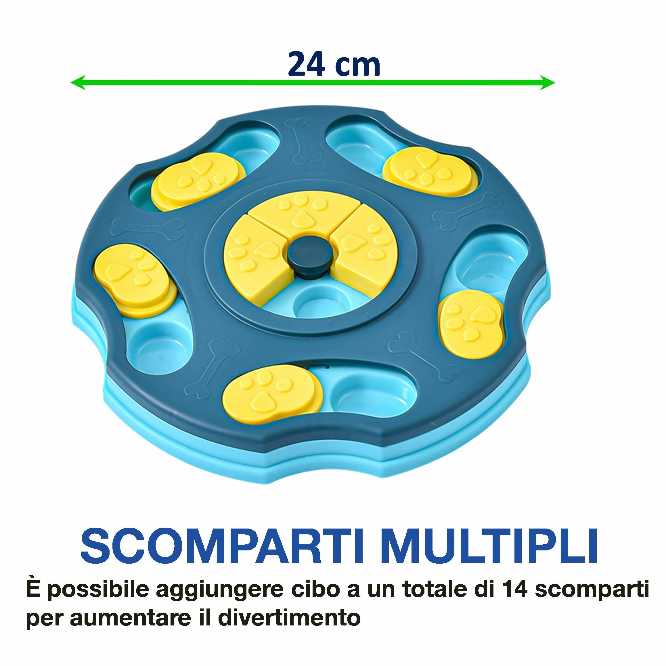 Gioco Interattivo per Cani Cuccioli e Grandi - Stimolazione Mentale, Riduzione della Noia, Miglioramento del Comportamento, Esercizio Fisico - Alimentatore Divertente e Durevole
