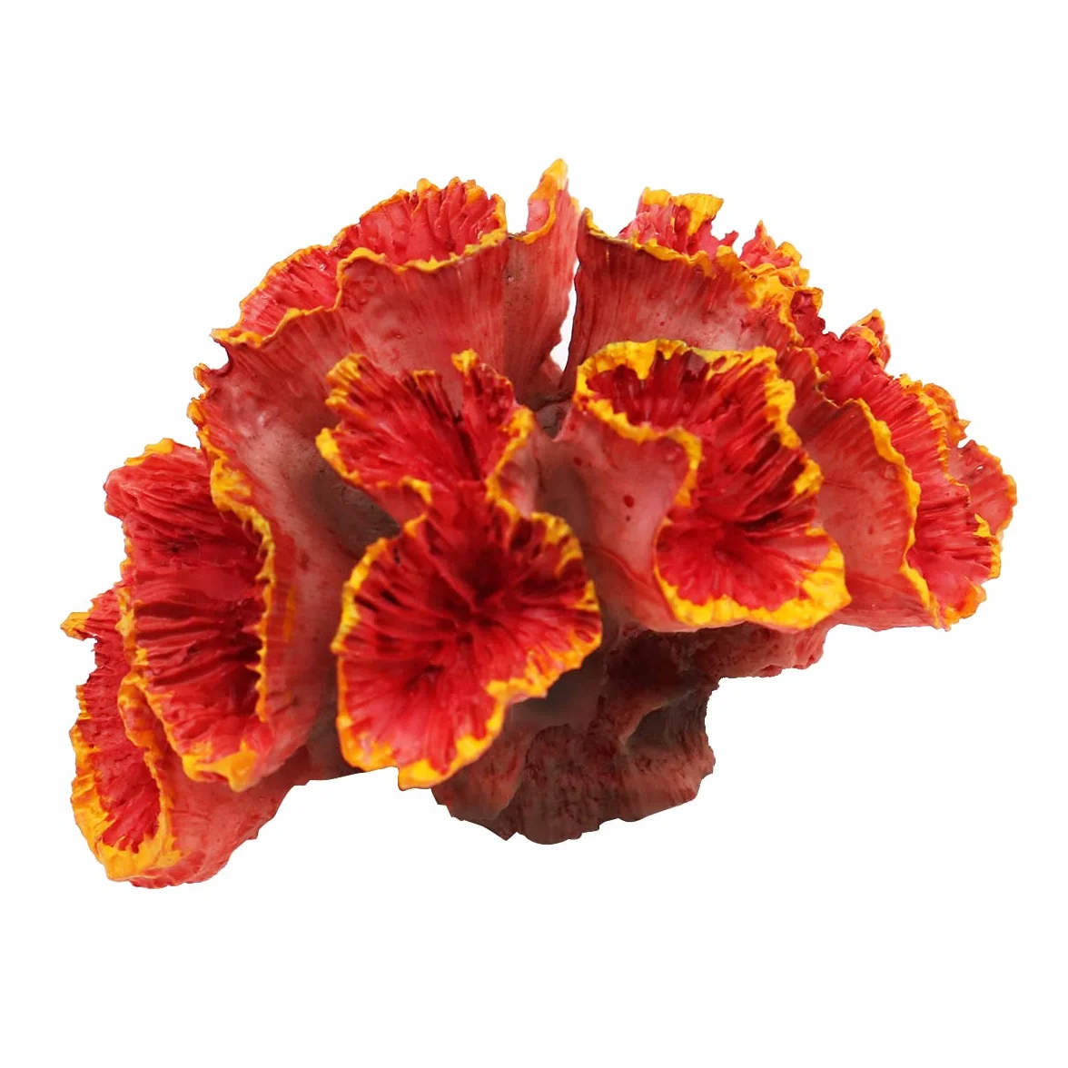 Simulazione Artificiale Corallo Decorazione Acquario Piante Subacquee Non Tossico 8x6x5 cm Arancione