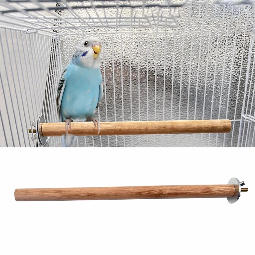 Posatoi per Uccelli, Posatoi per Pappagalli, Posatoi in Legno, 4 Pezzi Legno Natural per Parrot, Legno di Pappagallo, Adatto per Fringuelli, Canarini, Pappagalli, Calopsitte, Parrocchetti