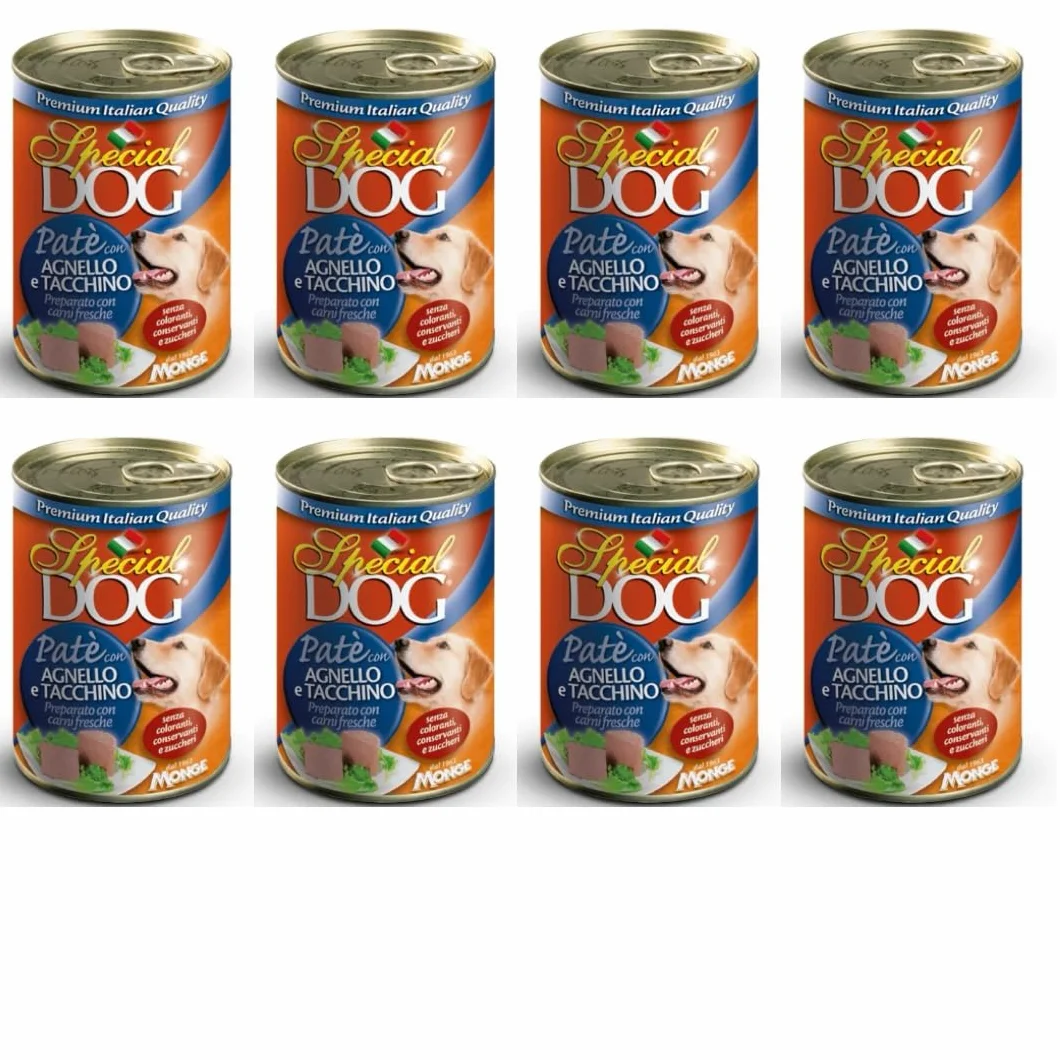 MONGE SPECIAL DOG PATÉ DA 400 GR. CANE ADULTO - CIBO PER CANI - (Gusto, 8X)