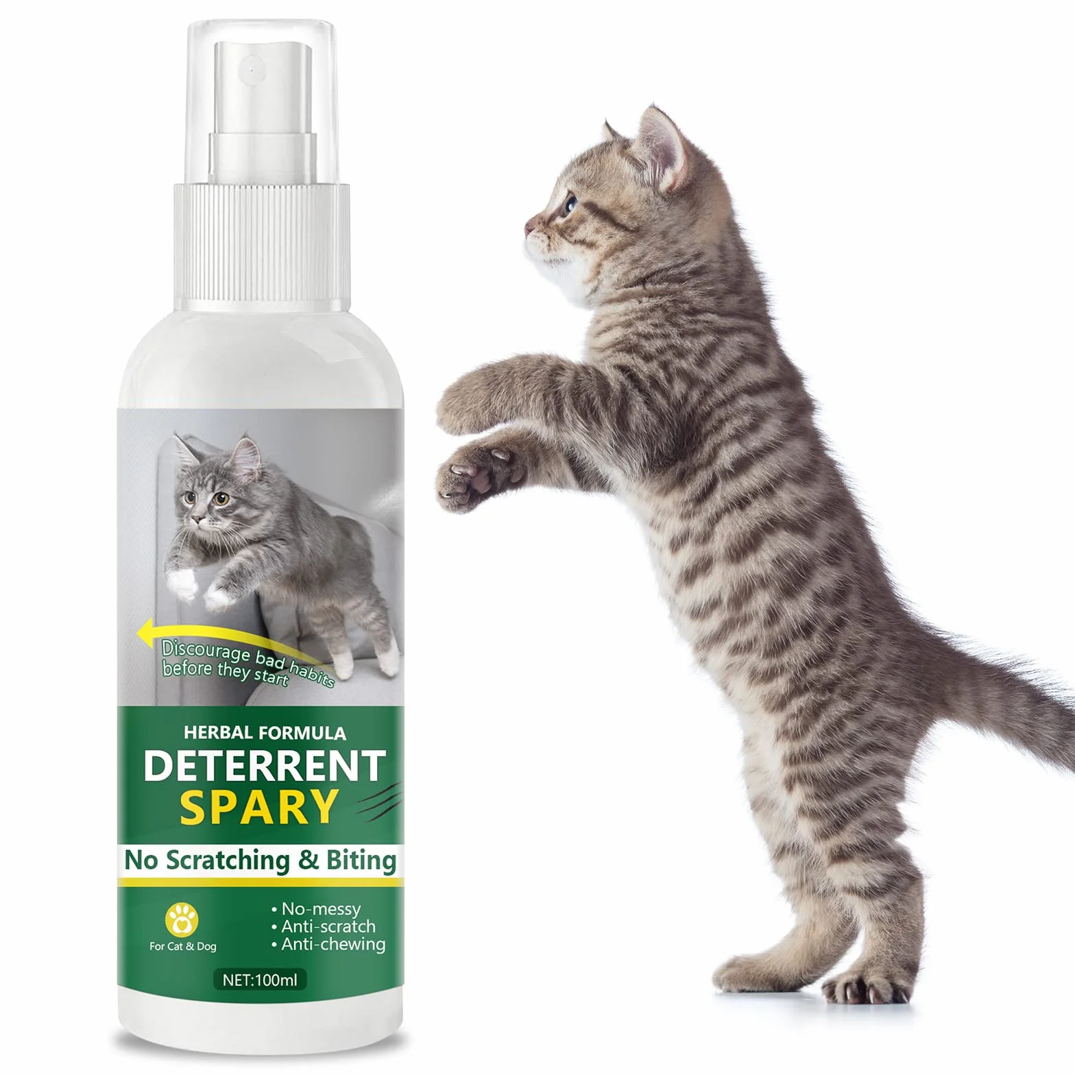 Repellente Per Gatti, Efficace Naturale Dissuasore per Gatti&Cani per mobili la Protezione del Divano del Pavimento