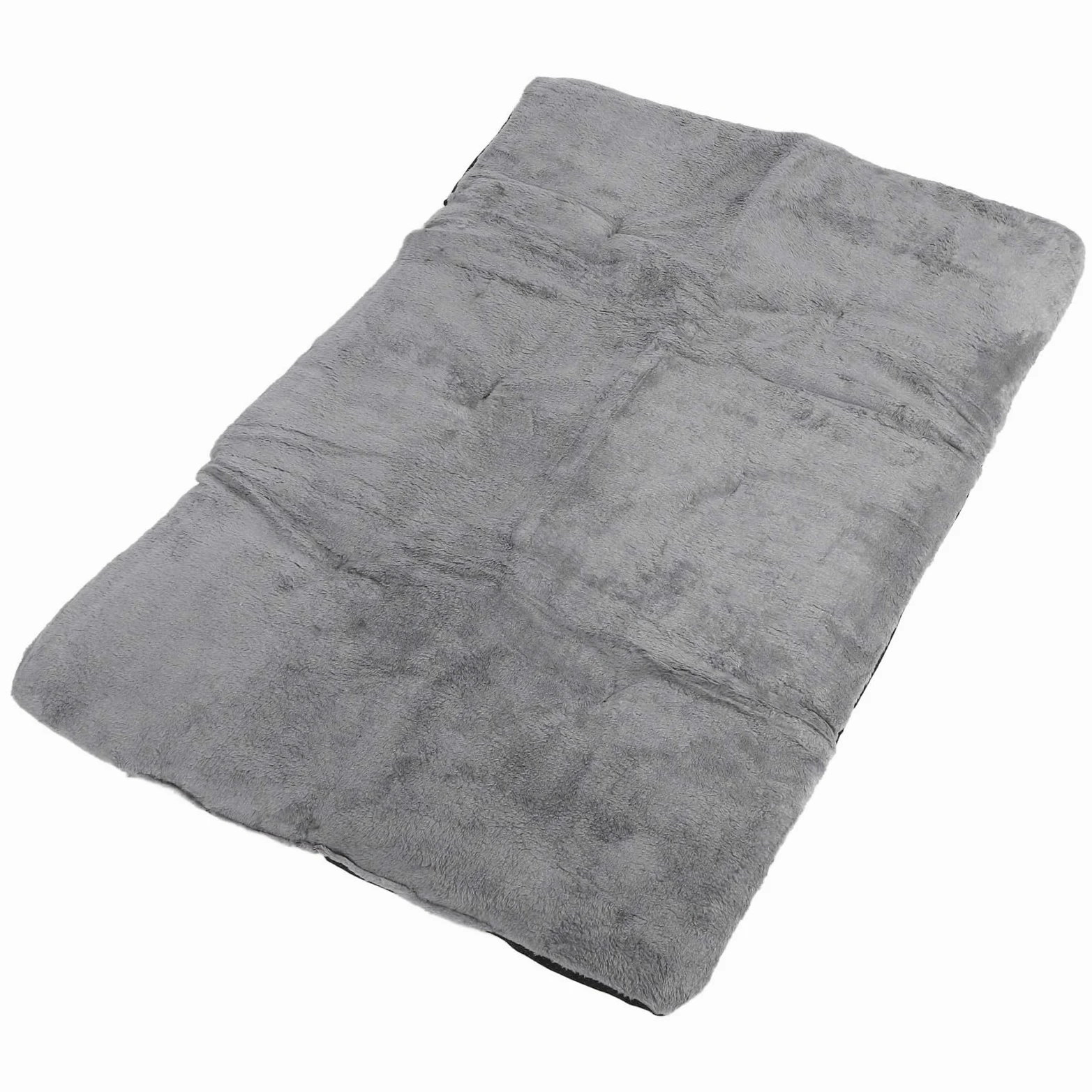 Tappetino Riscaldante per Animali Domestici, Tecnologia Autoriscaldante, Materiale Morbido Peluche, Design Ispessito per Calore Extra, Facile da Pulire, Leggero e (Grigio argento XL)