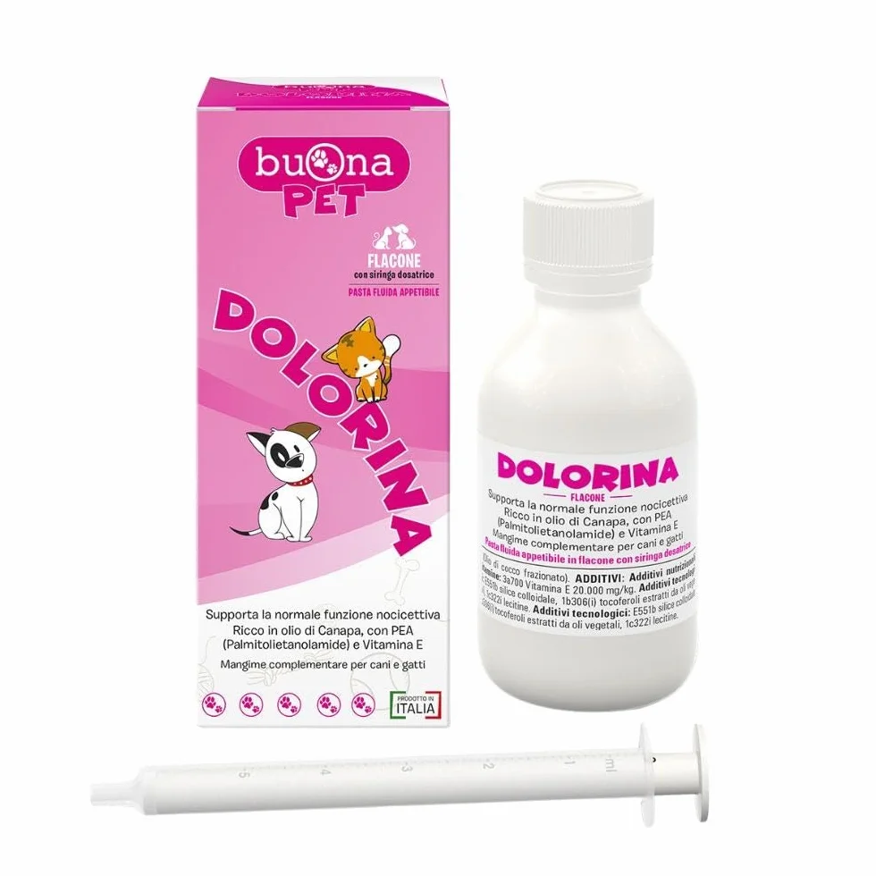 Buona Pet Dolorina 90 g dla psa i kota z olejem konopnym, PEA Levagen Plus, witaminą E