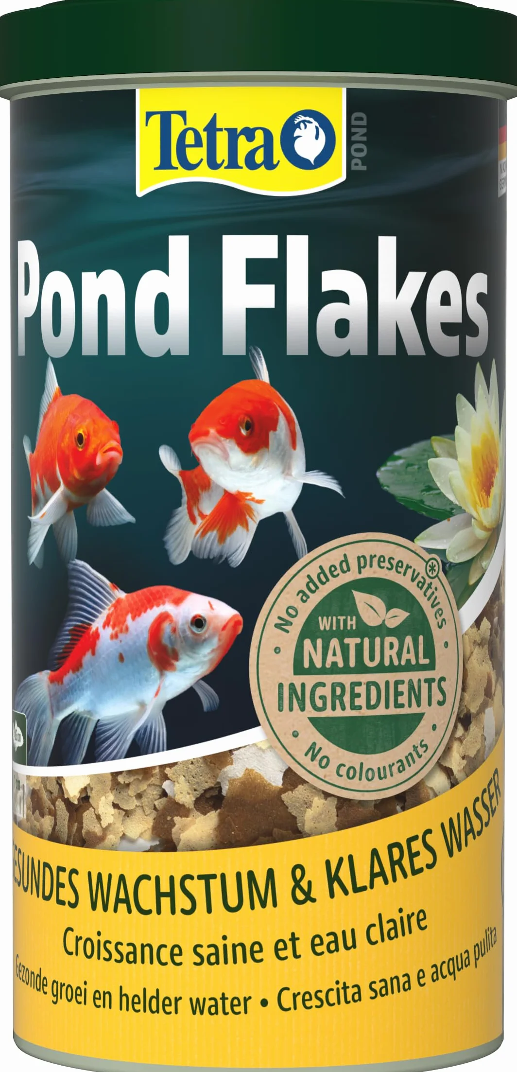 Tetra Pond Flakes 1 L Mangime per Pesci in Fiocchi, Ottimale per Pesci Giovani e di Piccole Dimensioni del Laghetto da Giardino