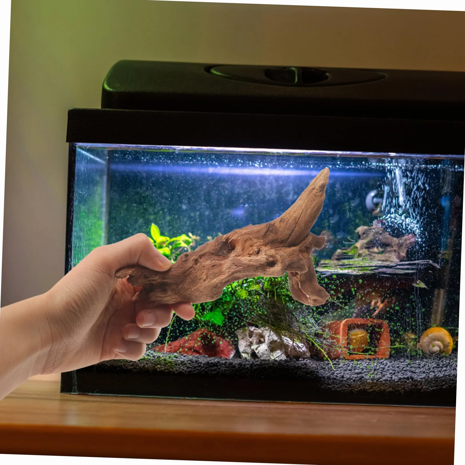 HANABASS Tronco per Acquario Decorazione In Legno Morto Artigianato In Stile Naturale