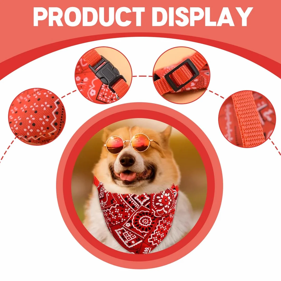 Regolabile Bandana Triangolo per Animali Domestici, Bandana Cane Sciarpa, Accessori per Cane Gatto