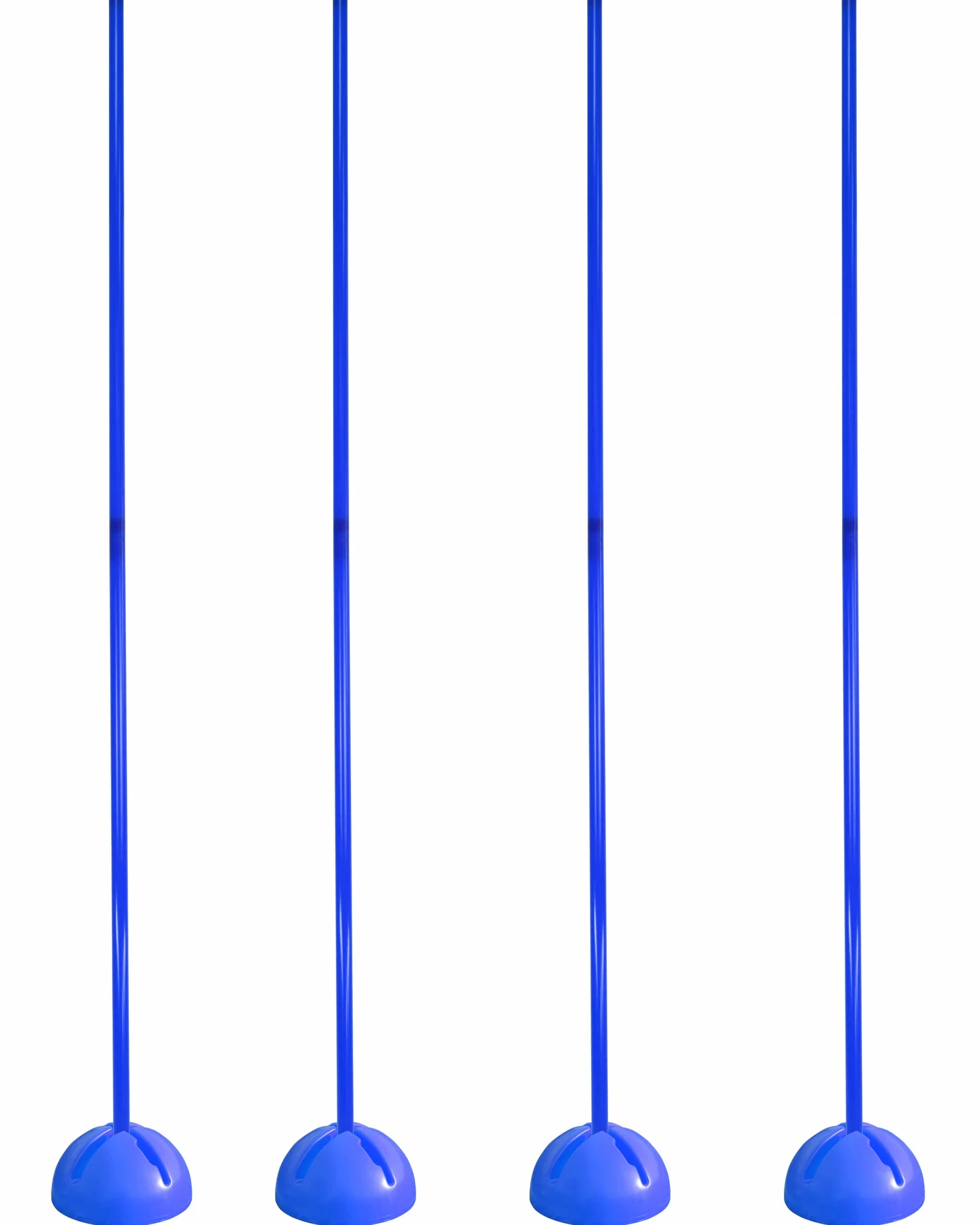 Supporto combinato X in plastica & asta slalom 180 cm – Set di 4 pezzi – Base riempibile – Asta per slalom & allenamento coordinazione – per calcio & sport cani – Slalom Set