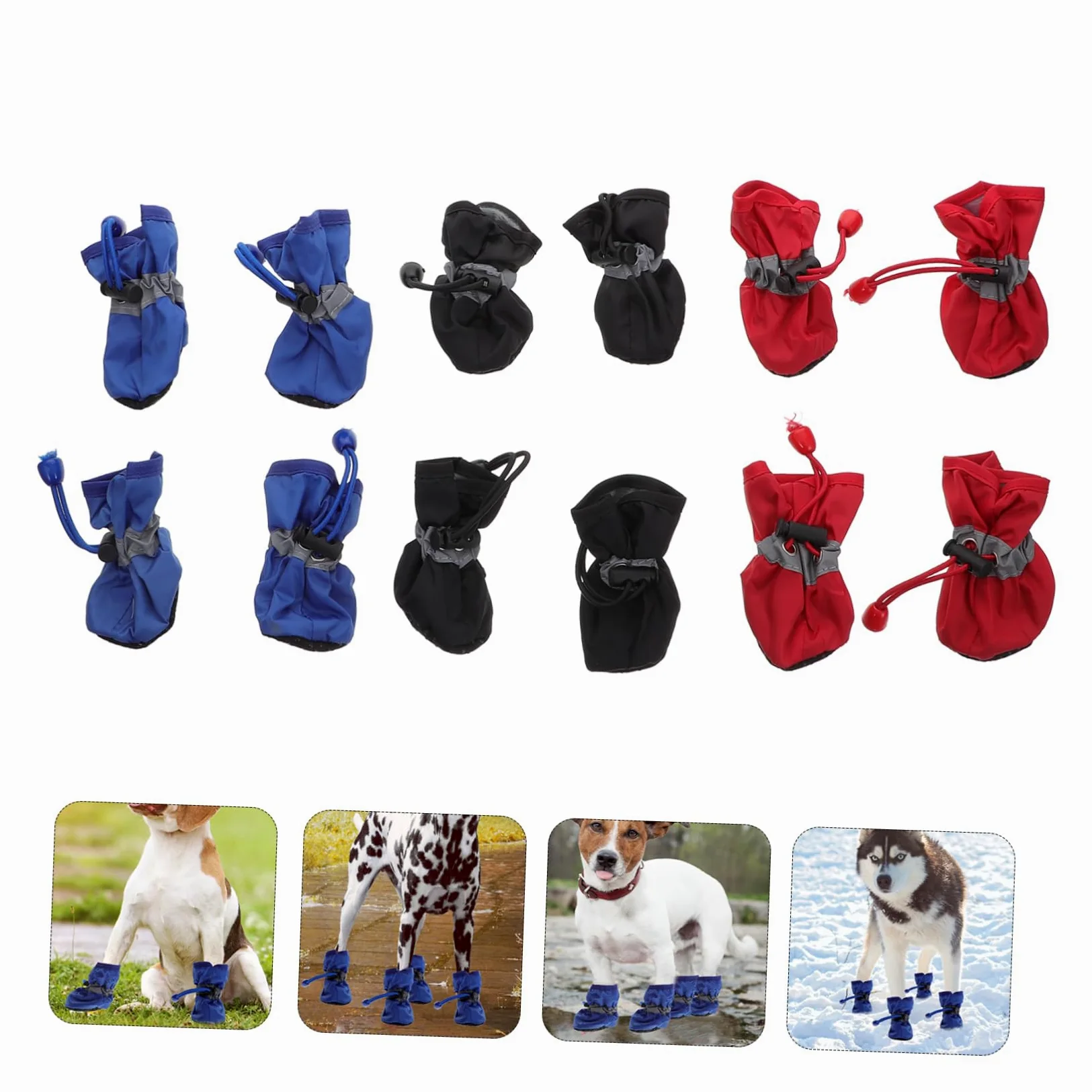 ABOOFAN 9 Set di Stivali da Pioggia per Cani Resistenti Allacqua per Esterni Facili da Indossare