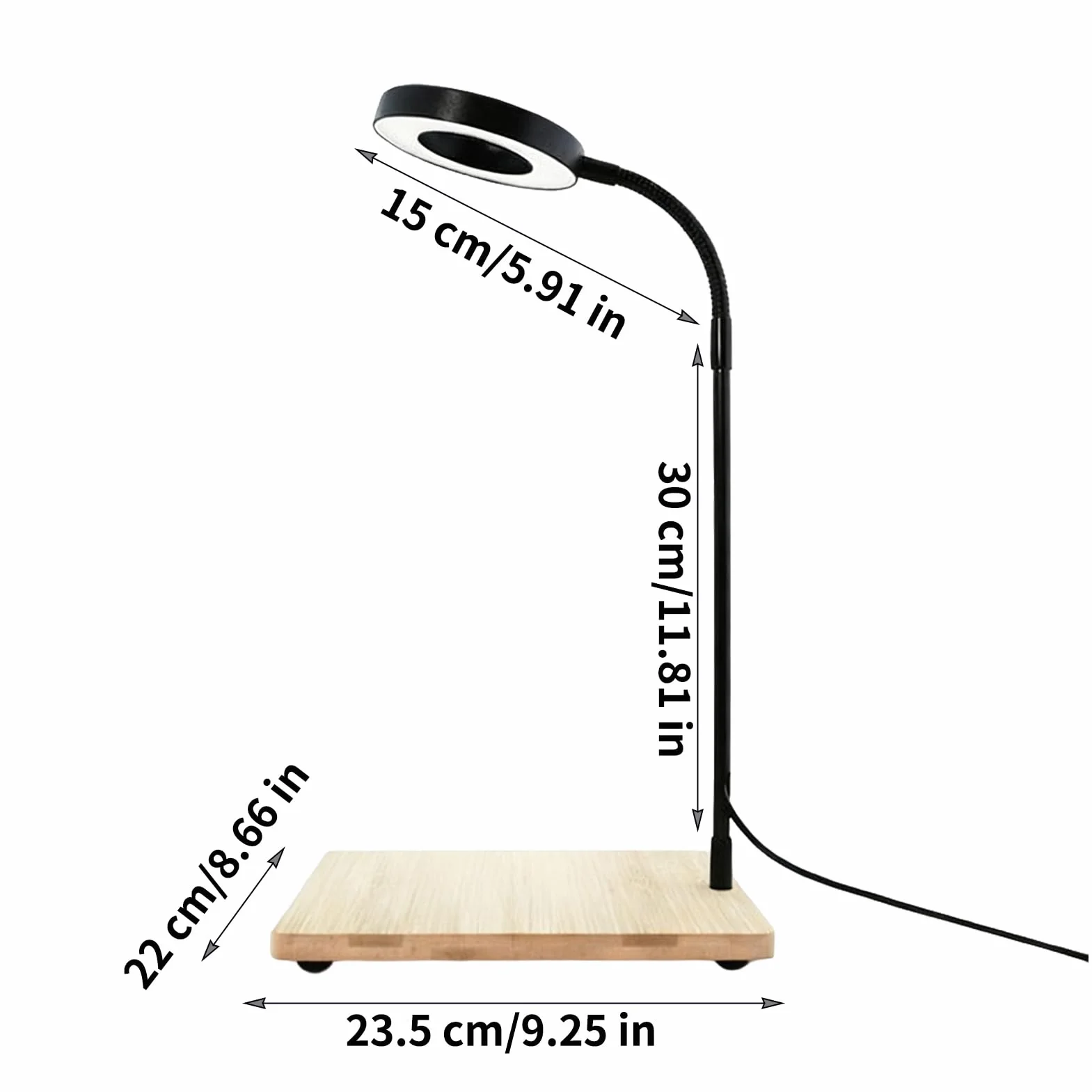Generico Lampada da scrivania a LED - Lampada a LED rotante, Coltivazione di acquari e terrari, Display da scrivania per studio domestico, a USB, Luce per piante da tavolo, Apparecchio per uffi