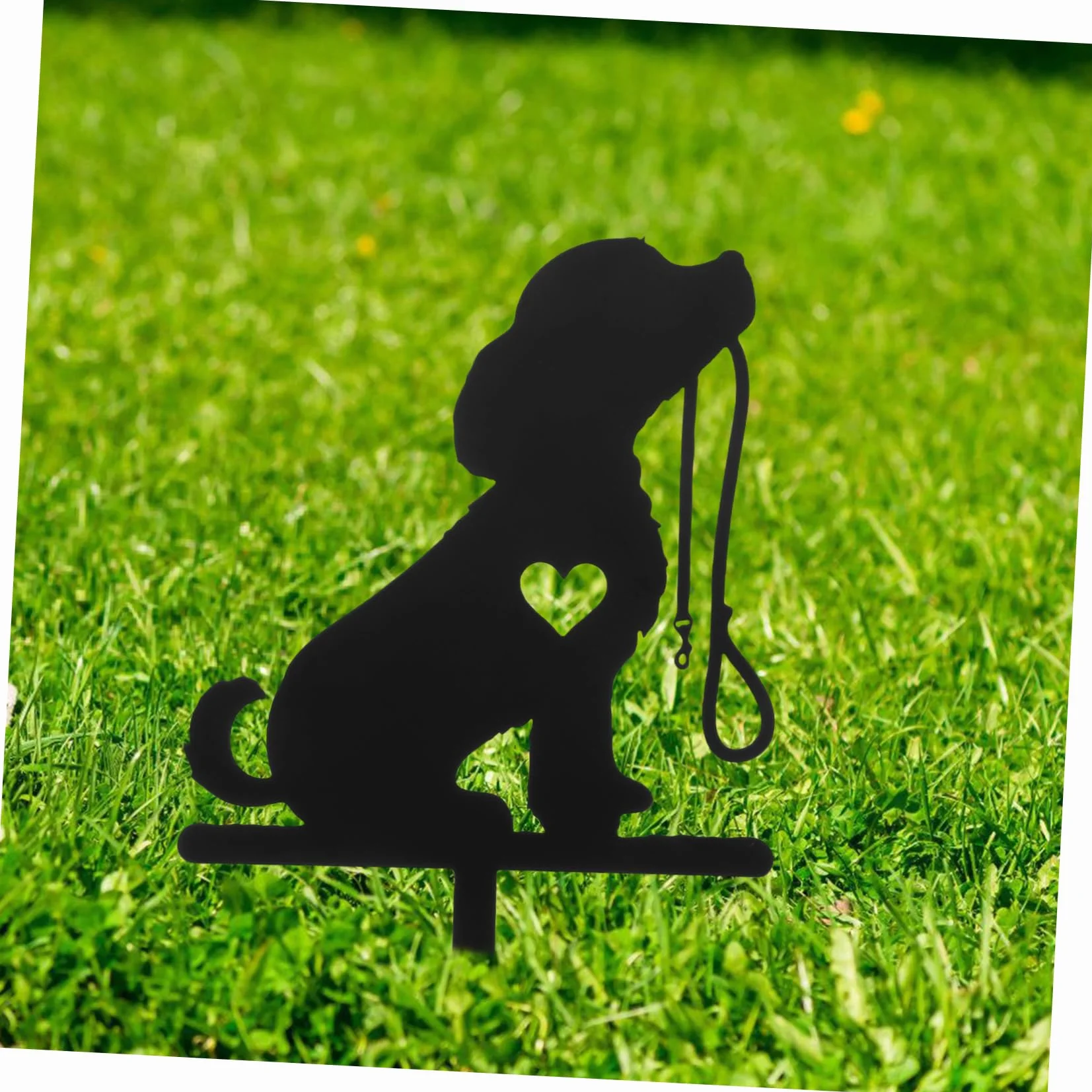 Decorazione Da Giardino Con Picchetto Per Cani Metallo Statuetta Artistica Per Esterni Ornamento Per Cortile e Recinzione Per Giardini e Spazi All Aperto